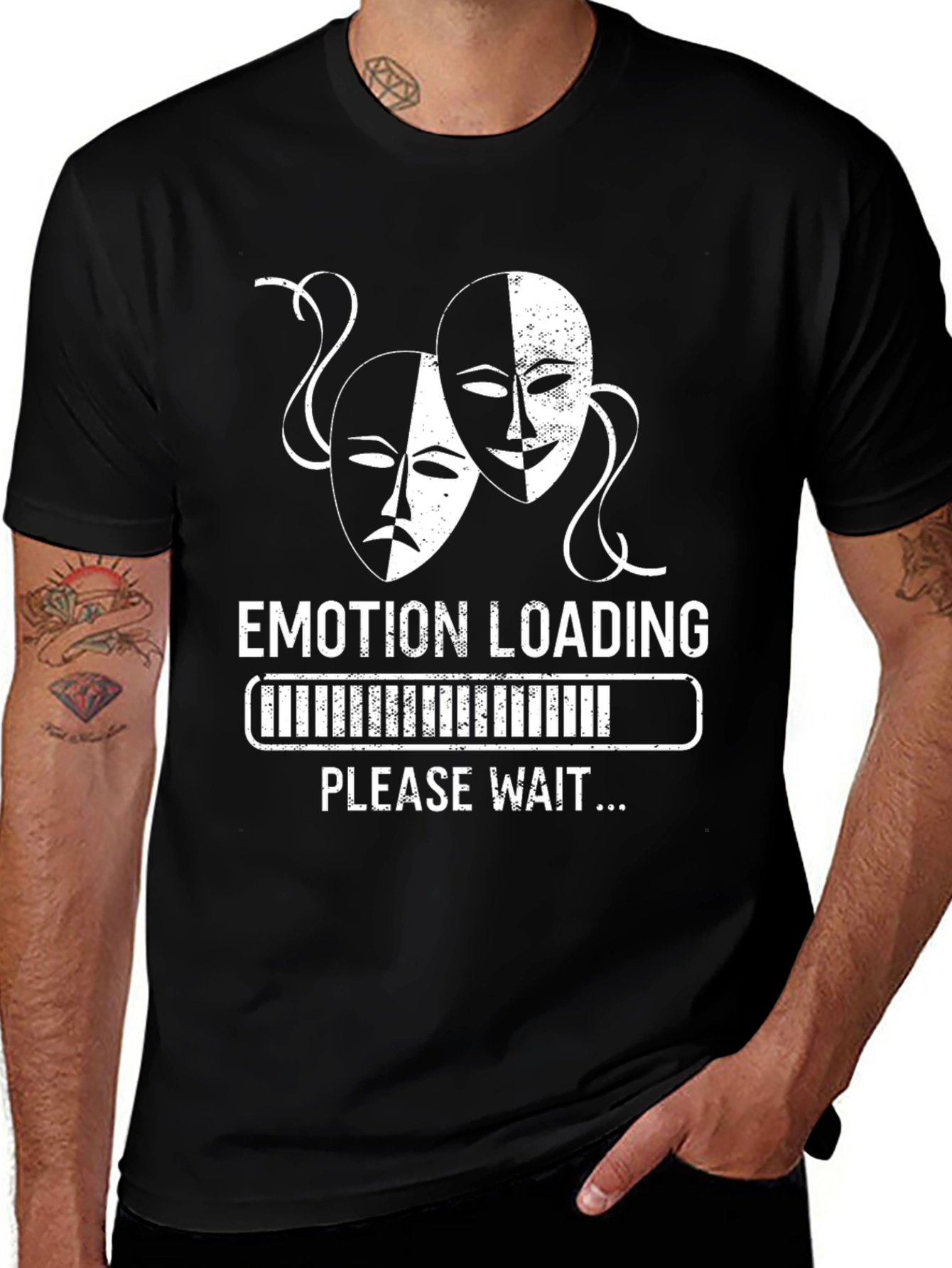 Variant 18 of Emotion Loading T-Shirt - Theater Masks Design