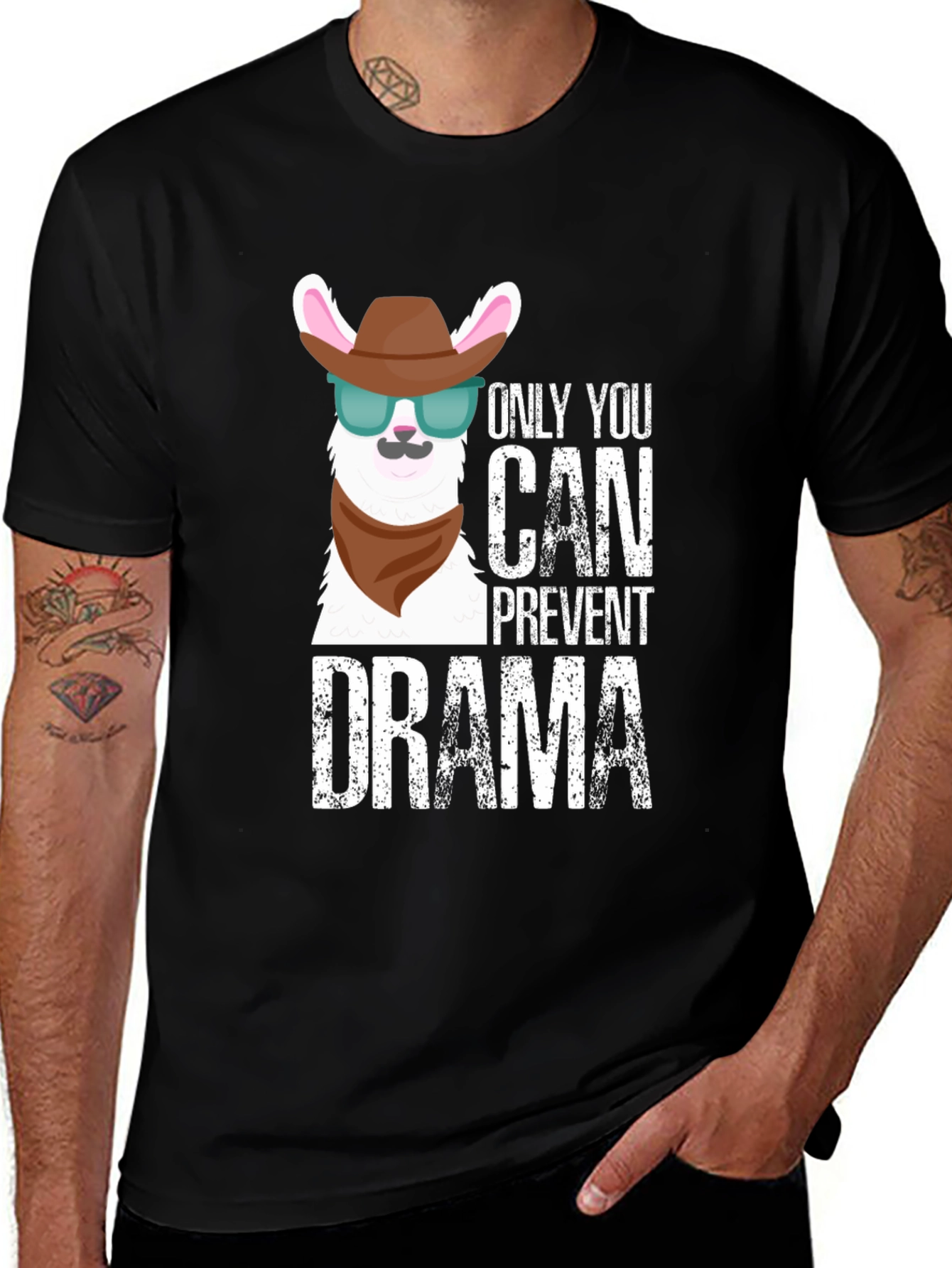 Variant 30 of Only You Can Prevent Drama Llama Graphic Tee