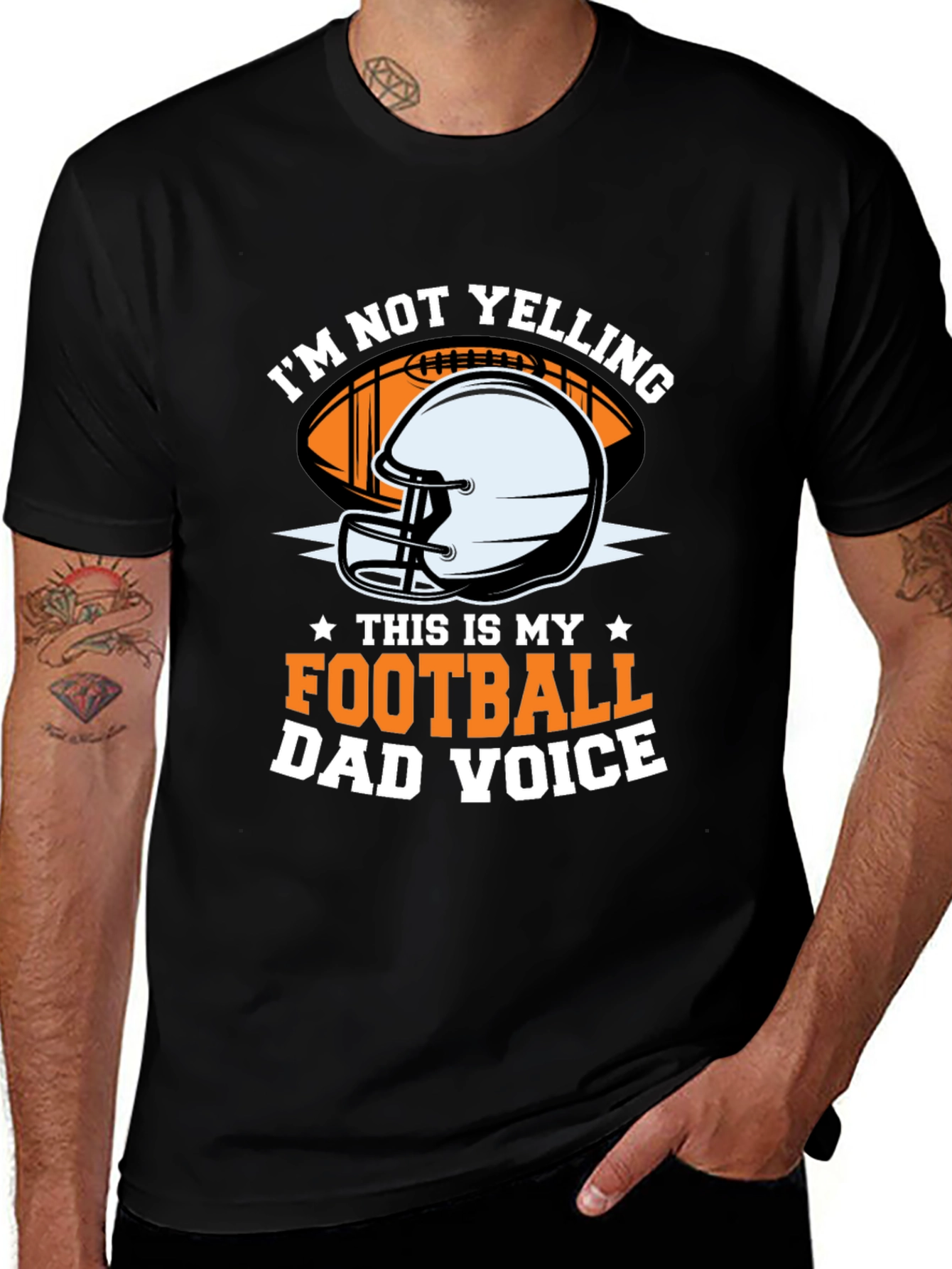 Variant 4 of Football Dad Voice T-Shirt - Novelty Graphic Tee