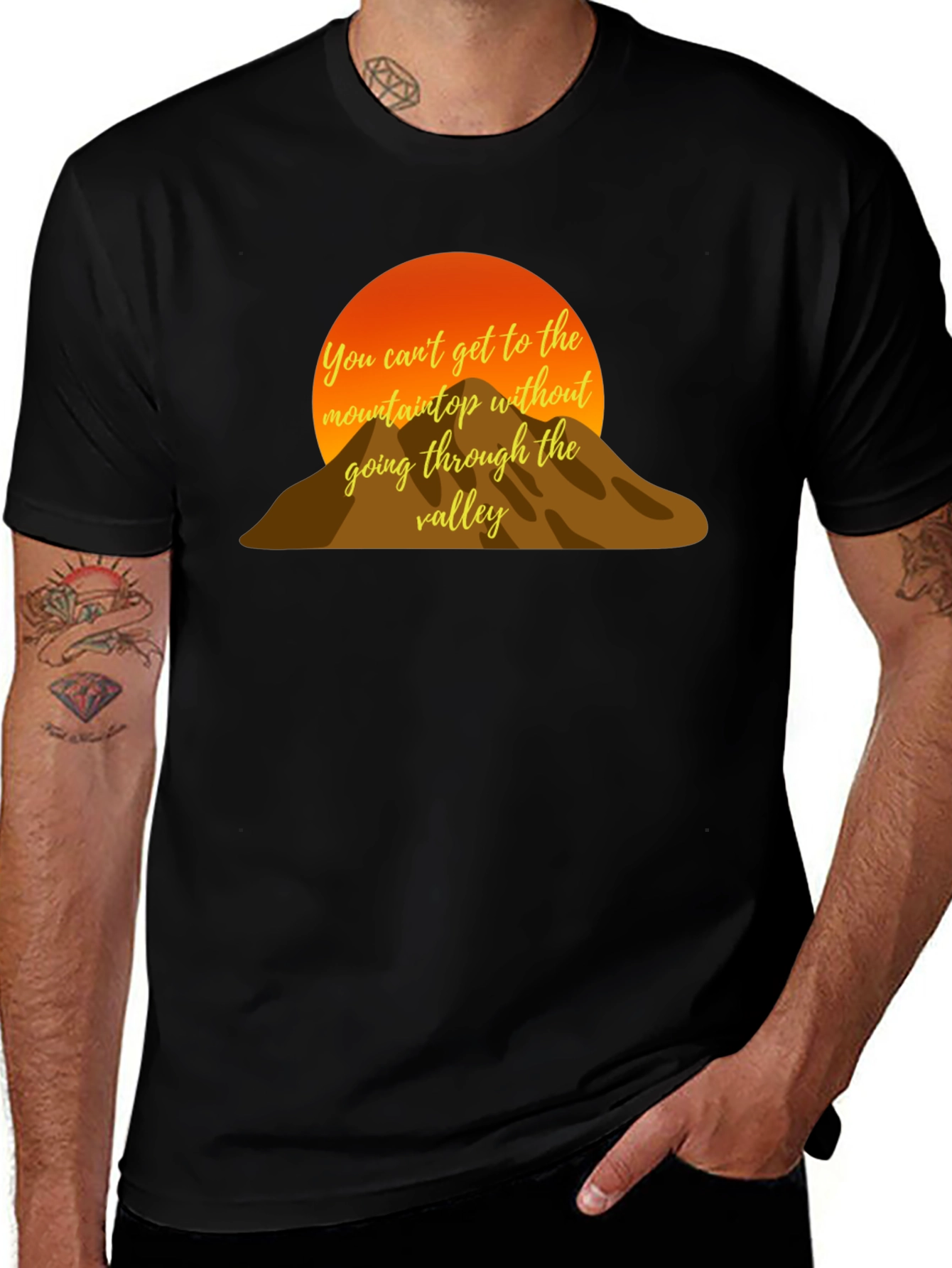 Variant 28 of Motivational Mountain Sunset Graphic T-Shirt