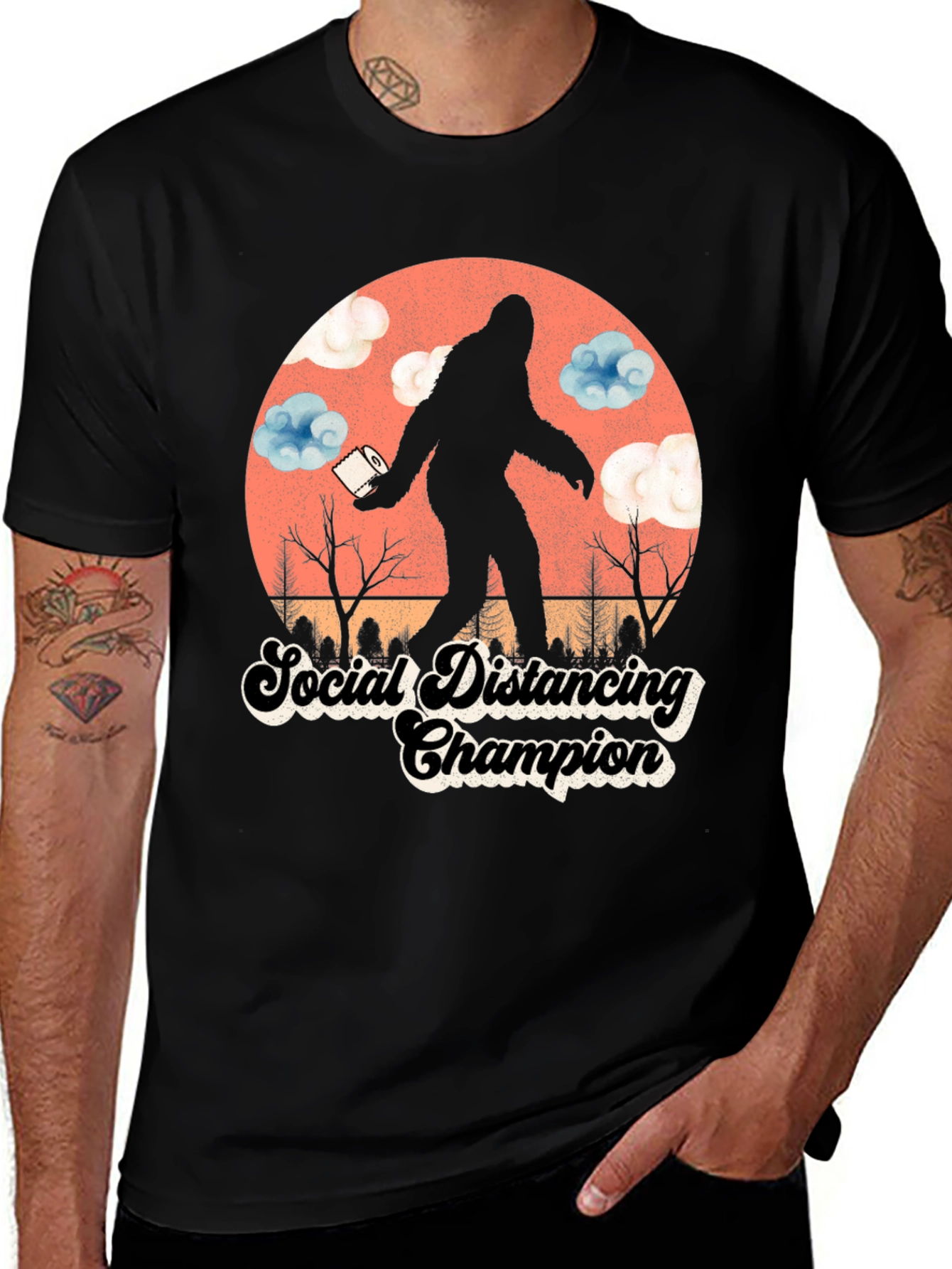 Variant 11 of Social Distancing Champion Graphic Tee