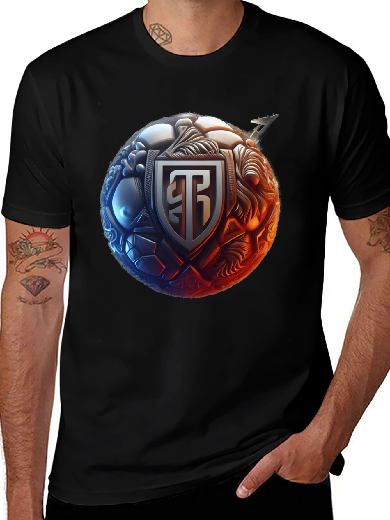 Variant 20 of Graphic Tee - Ornate Emblem Design