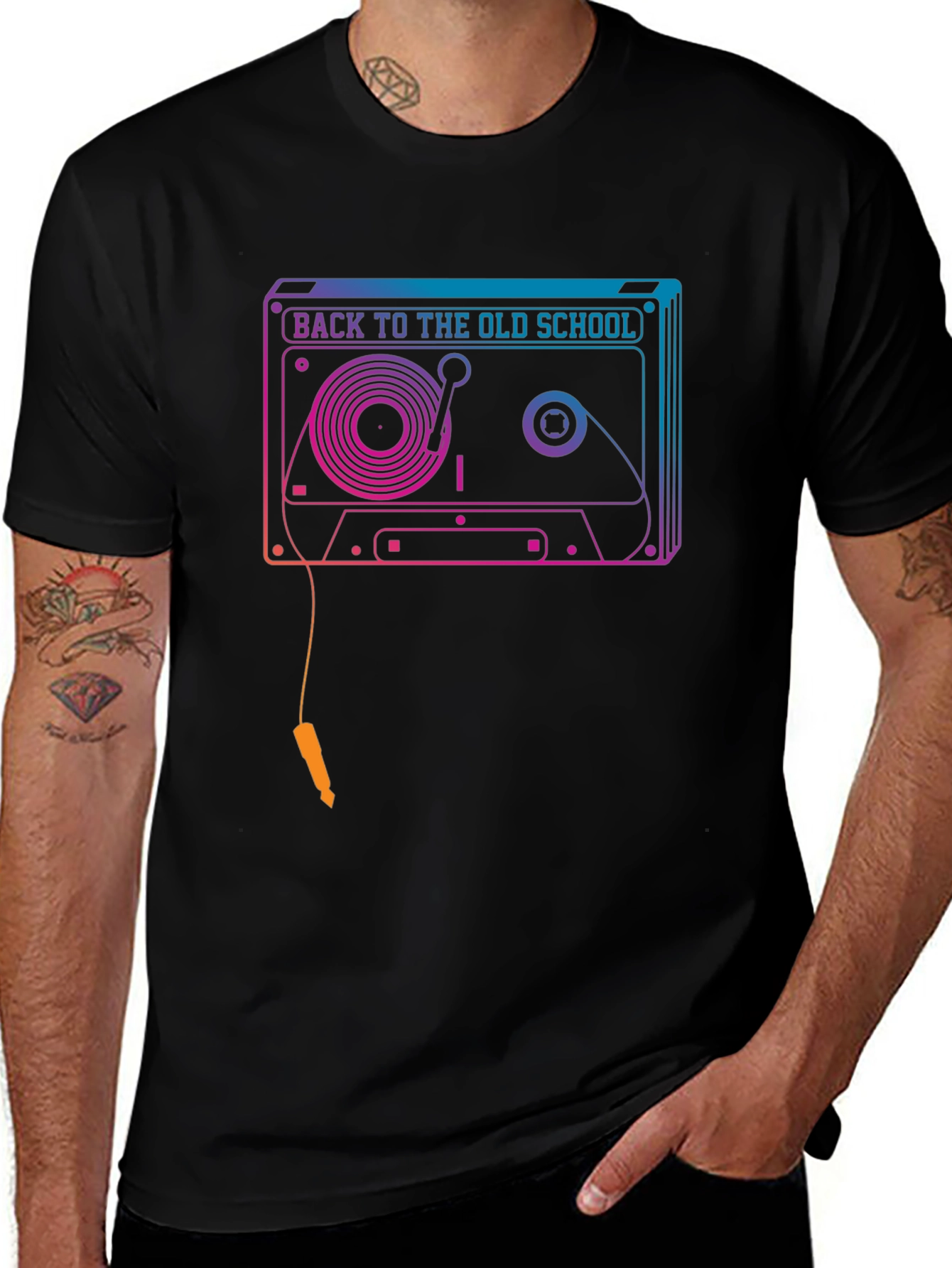 Variant 10 of Back to the Old School Cassette Tape Graphic Tee