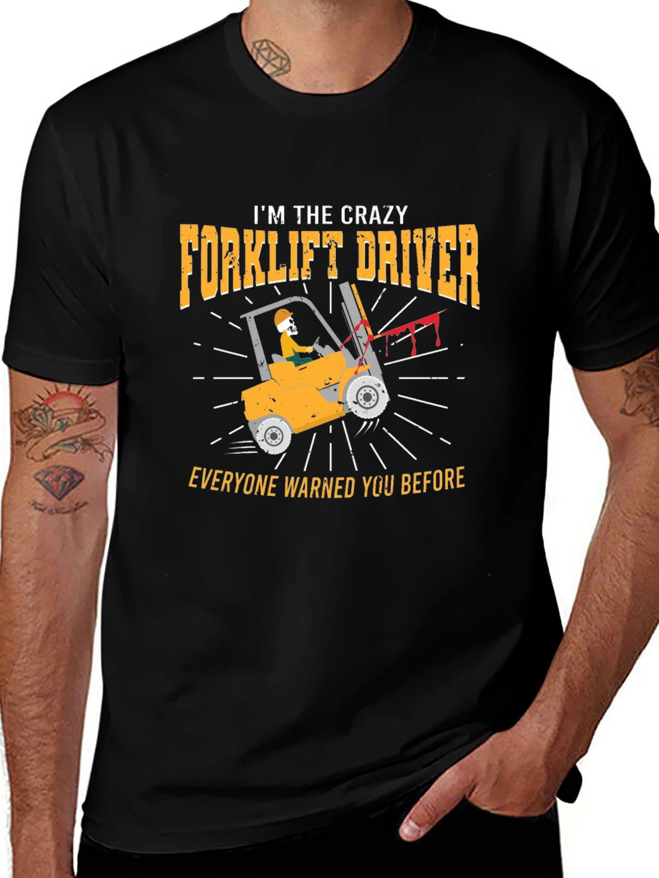 Variant 16 of Crazy Forklift Driver Graphic T-Shirt