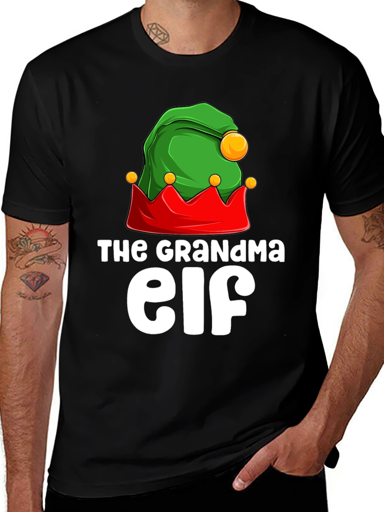 Grandma Elf Matching Christmas T-Shirt