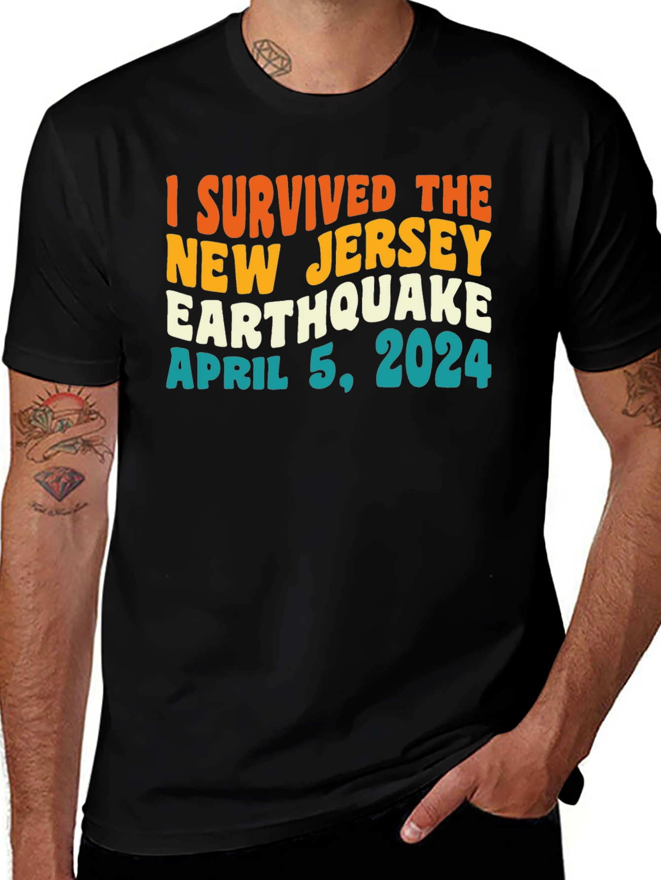 Variant 26 of I Survived the New Jersey Earthquake April 5, 2024 T-Shirt