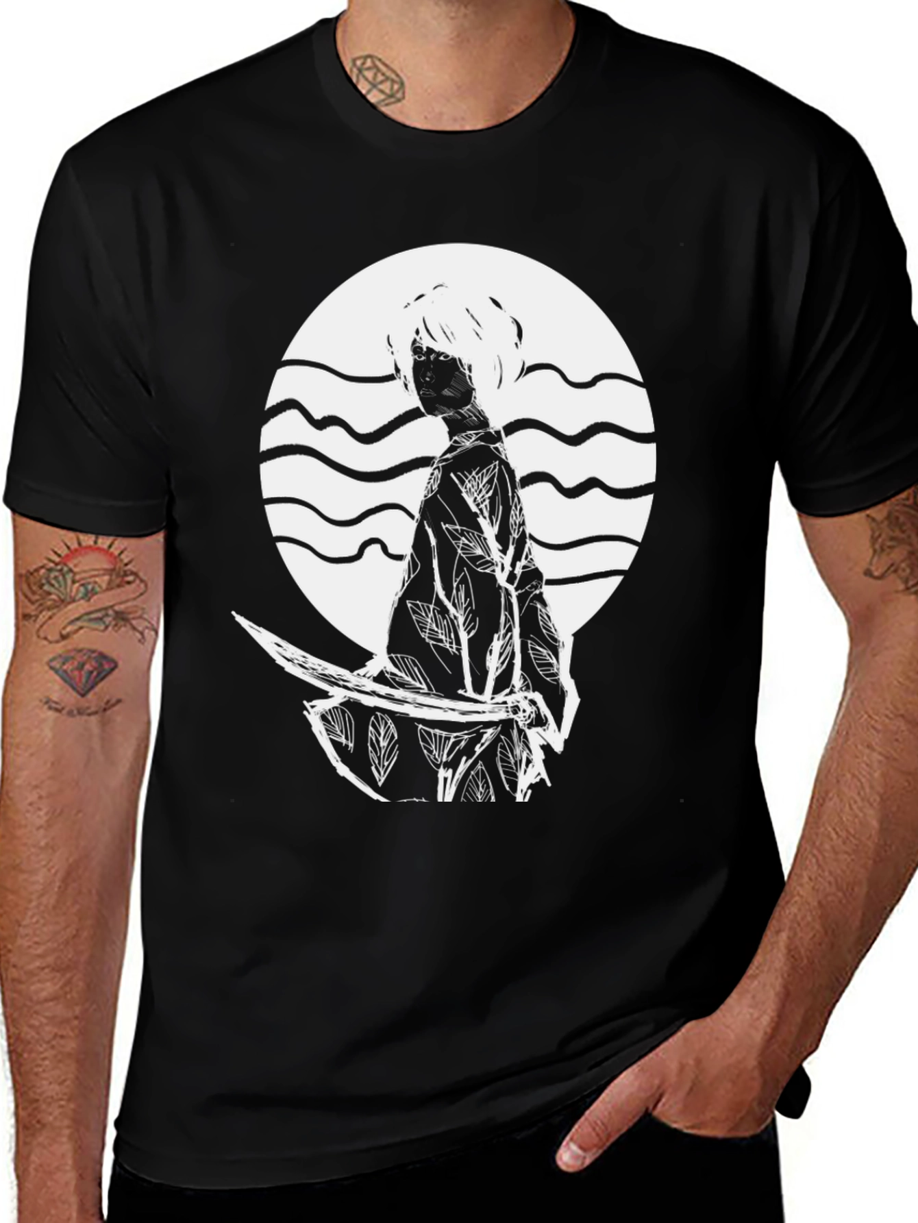 Variant 21 of Black Samurai Graphic Tee - Stylish, Unique