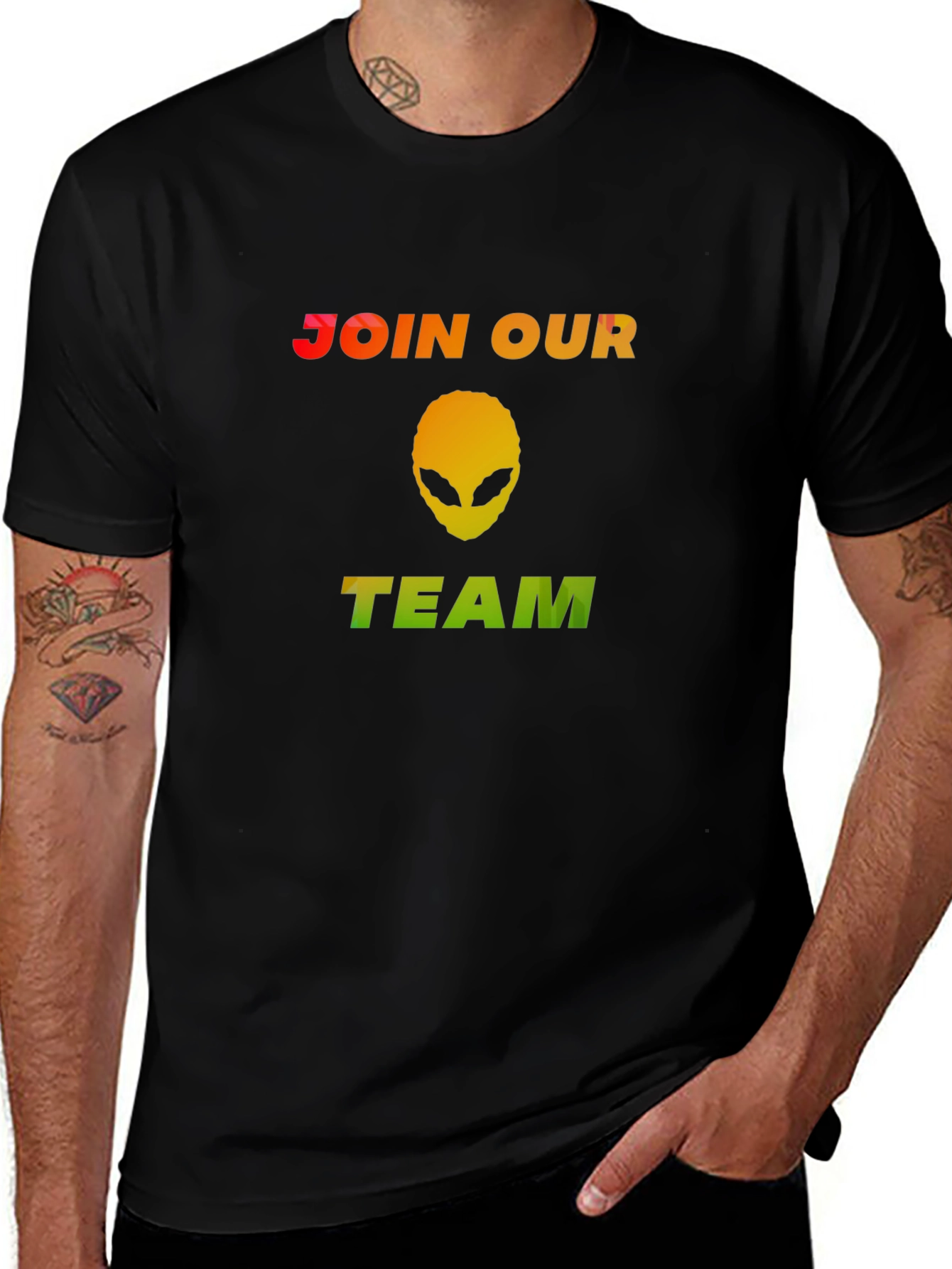Variant 22 of Join Our Team Alien T-Shirt - Black