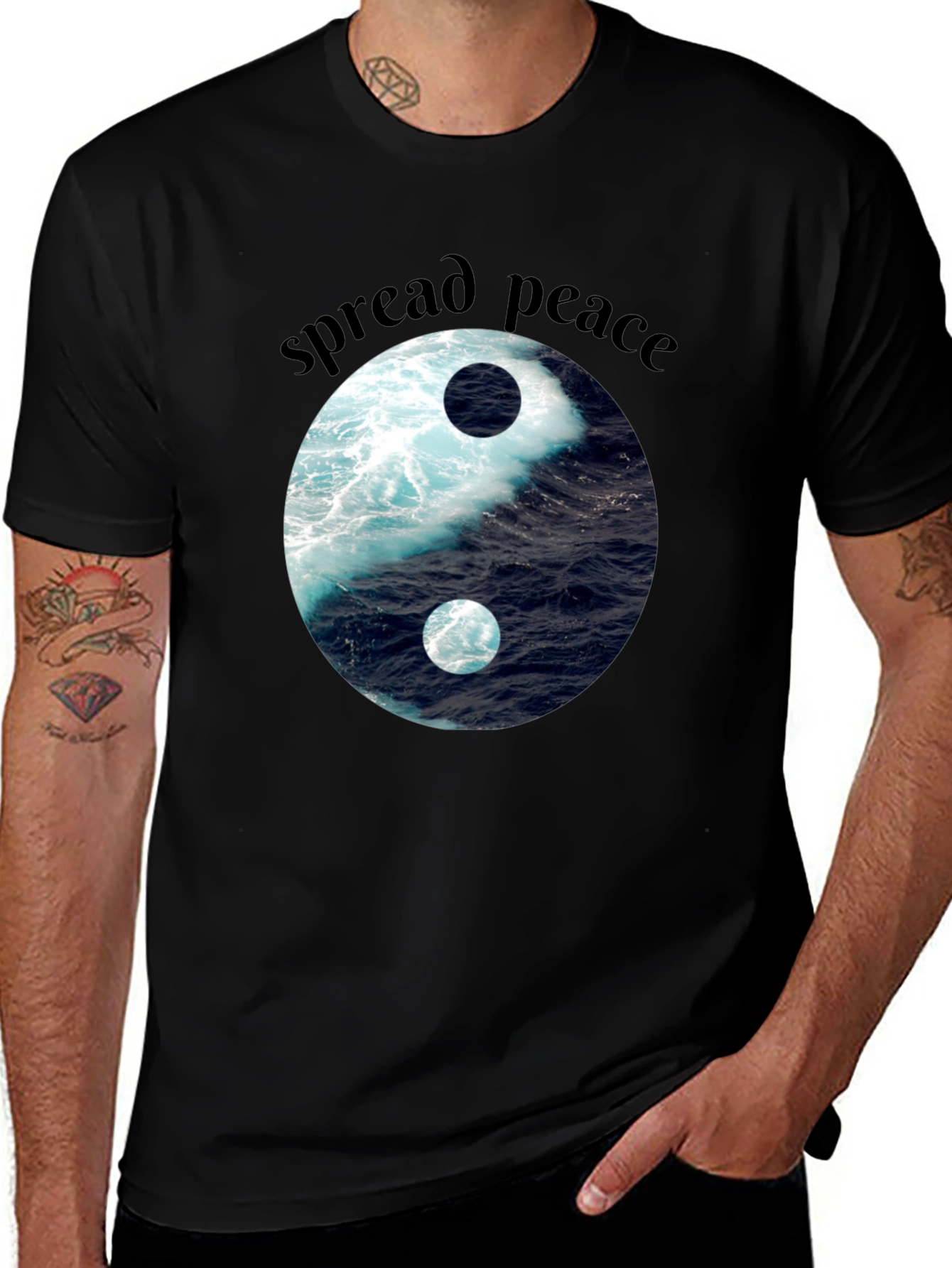 Variant 25 of Peaceful Waters Yin Yang T-Shirt