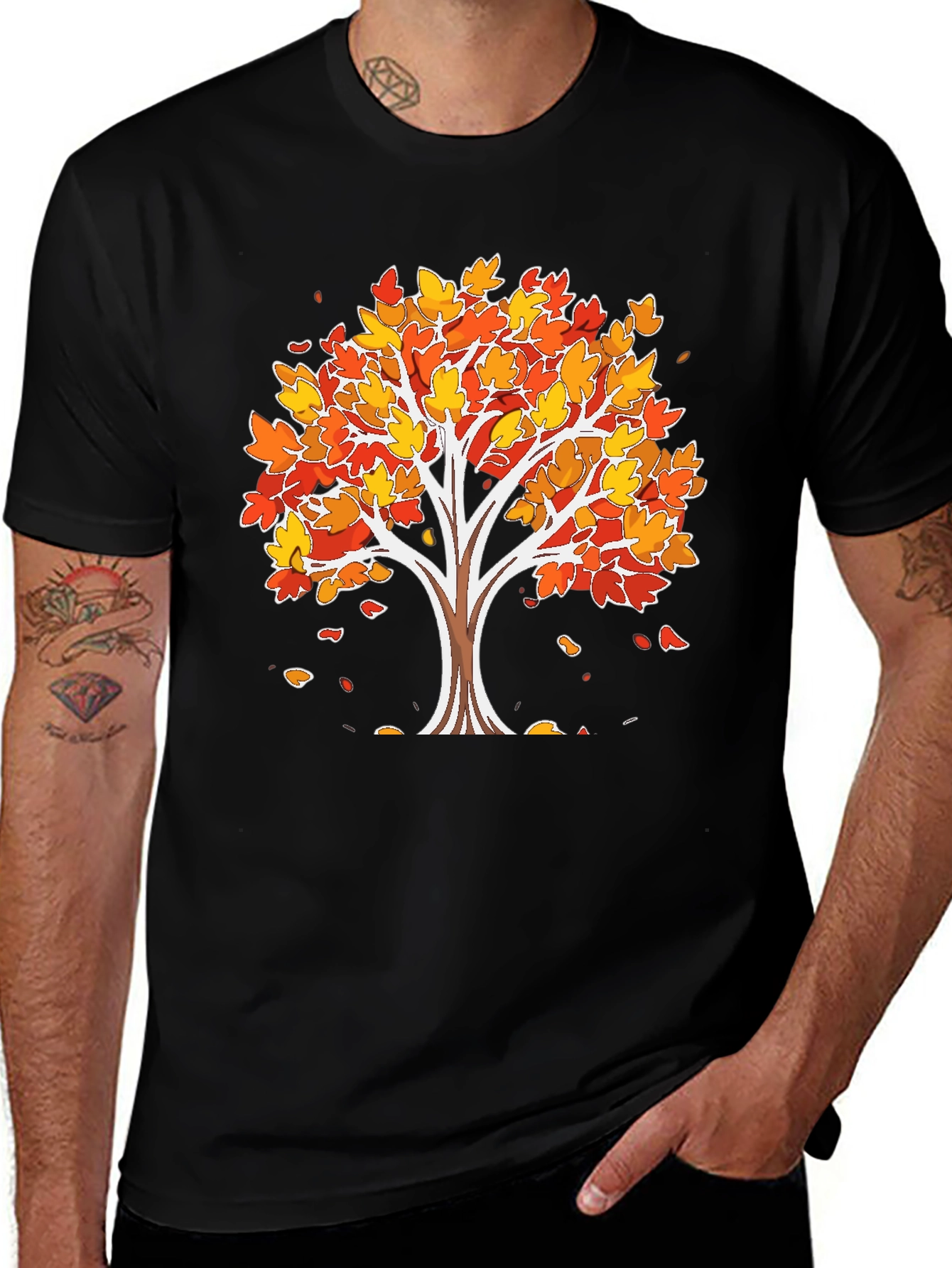 Fall Tree Graphic Tee - Autumn Vibes