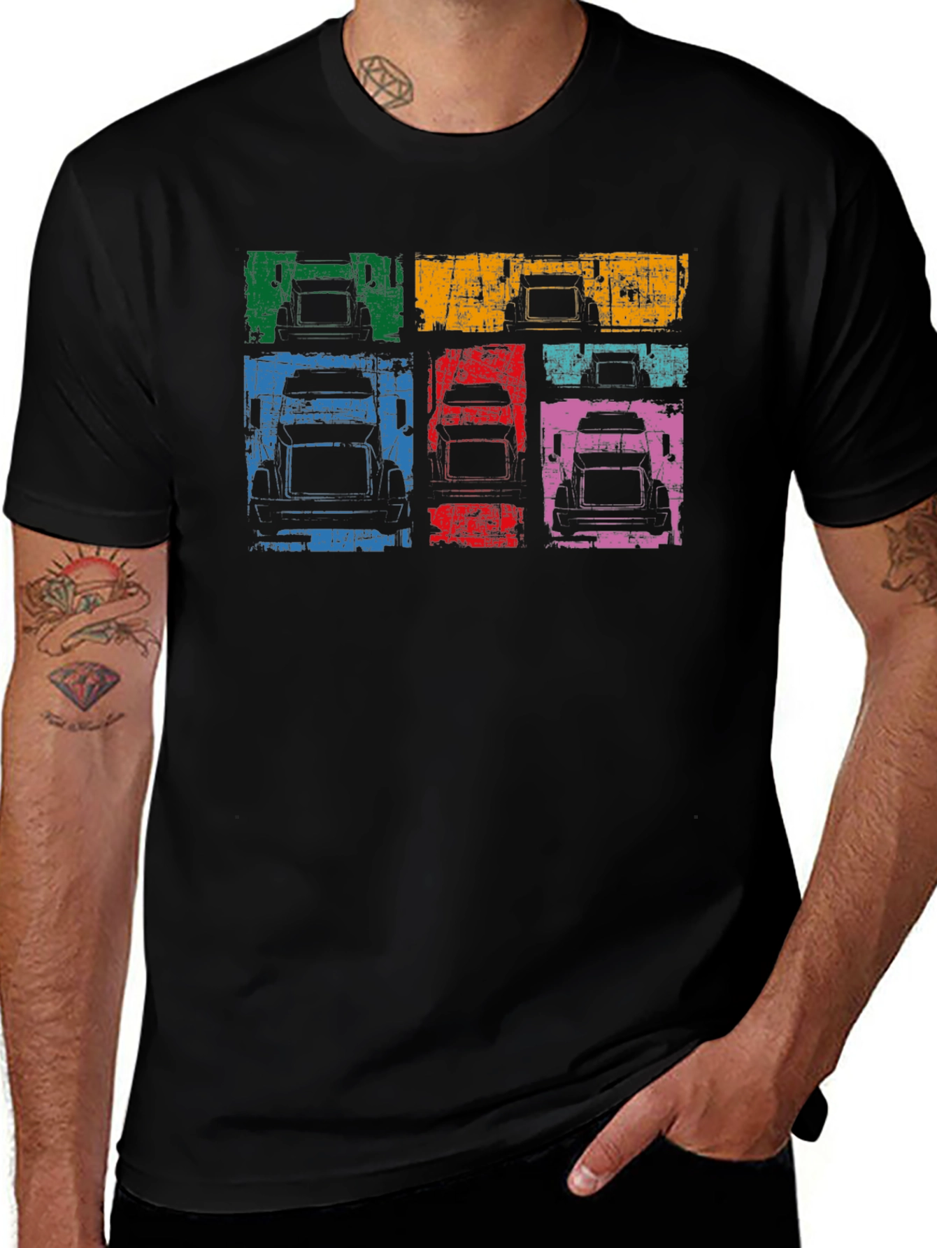 Variant 8 of Retro Truck Graphic Tee - Classic Pop Art Style
