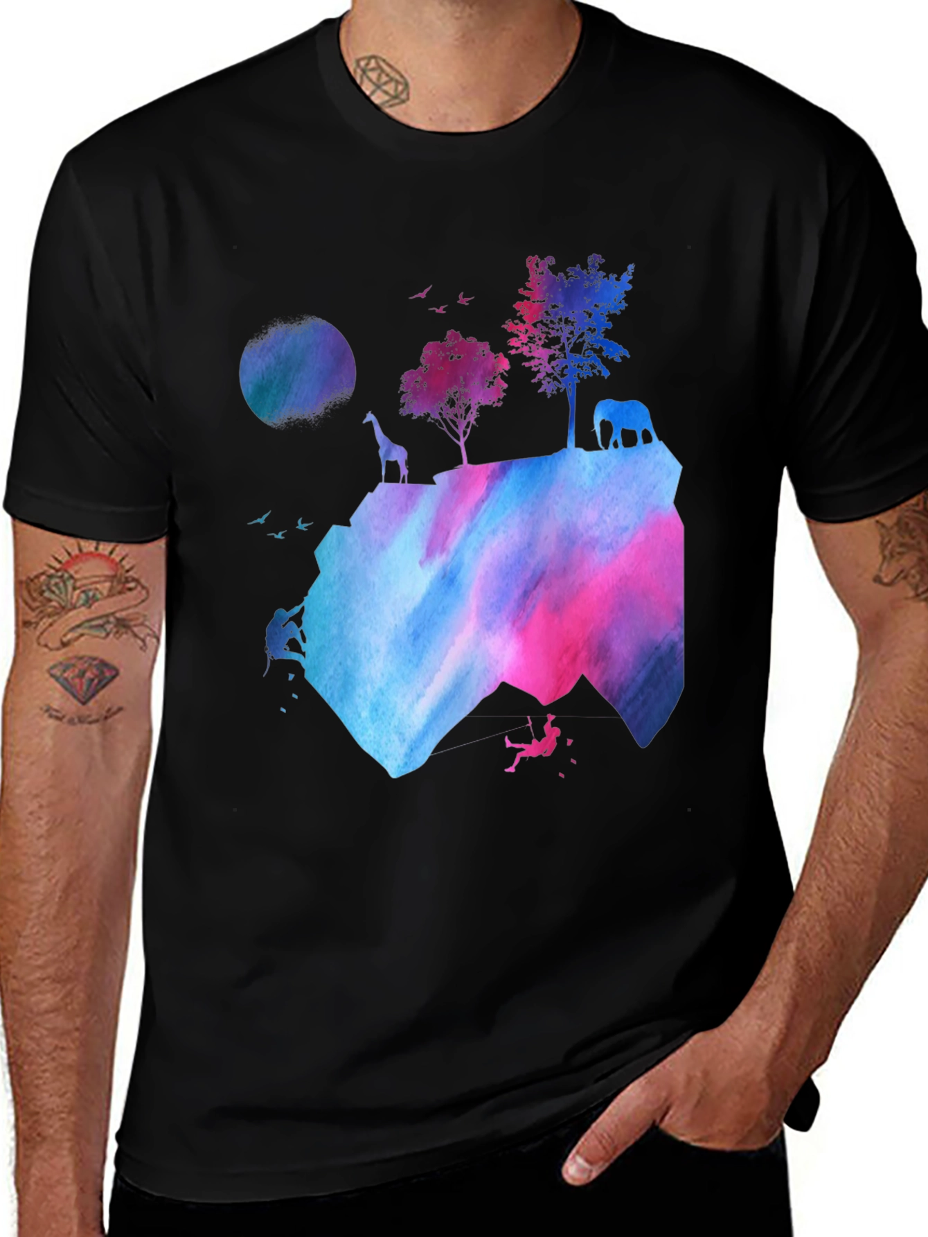 Variant 17 of Watercolor Mountain Adventure T-Shirt