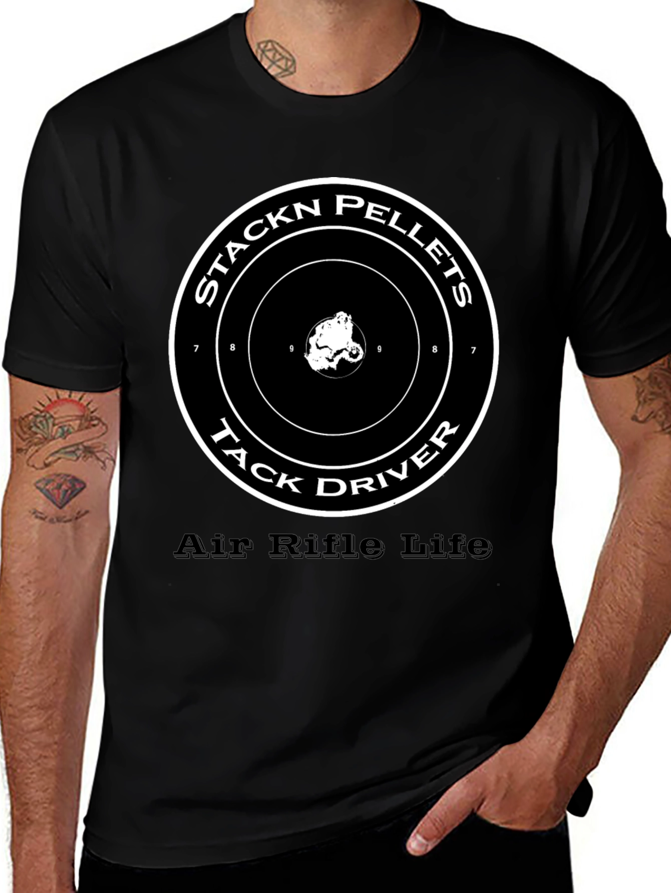 Stackn Pellets Tack Driver Air Rifle T-Shirt