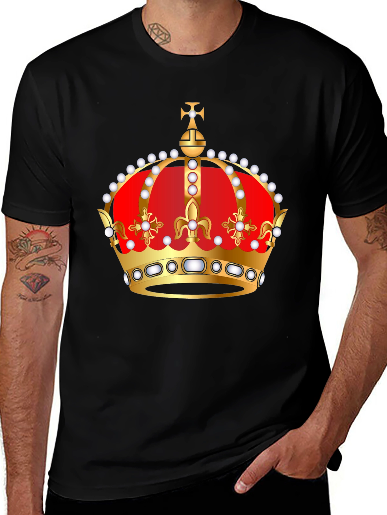 Black Crown Graphic Tee - Royal Style T-Shirt main image