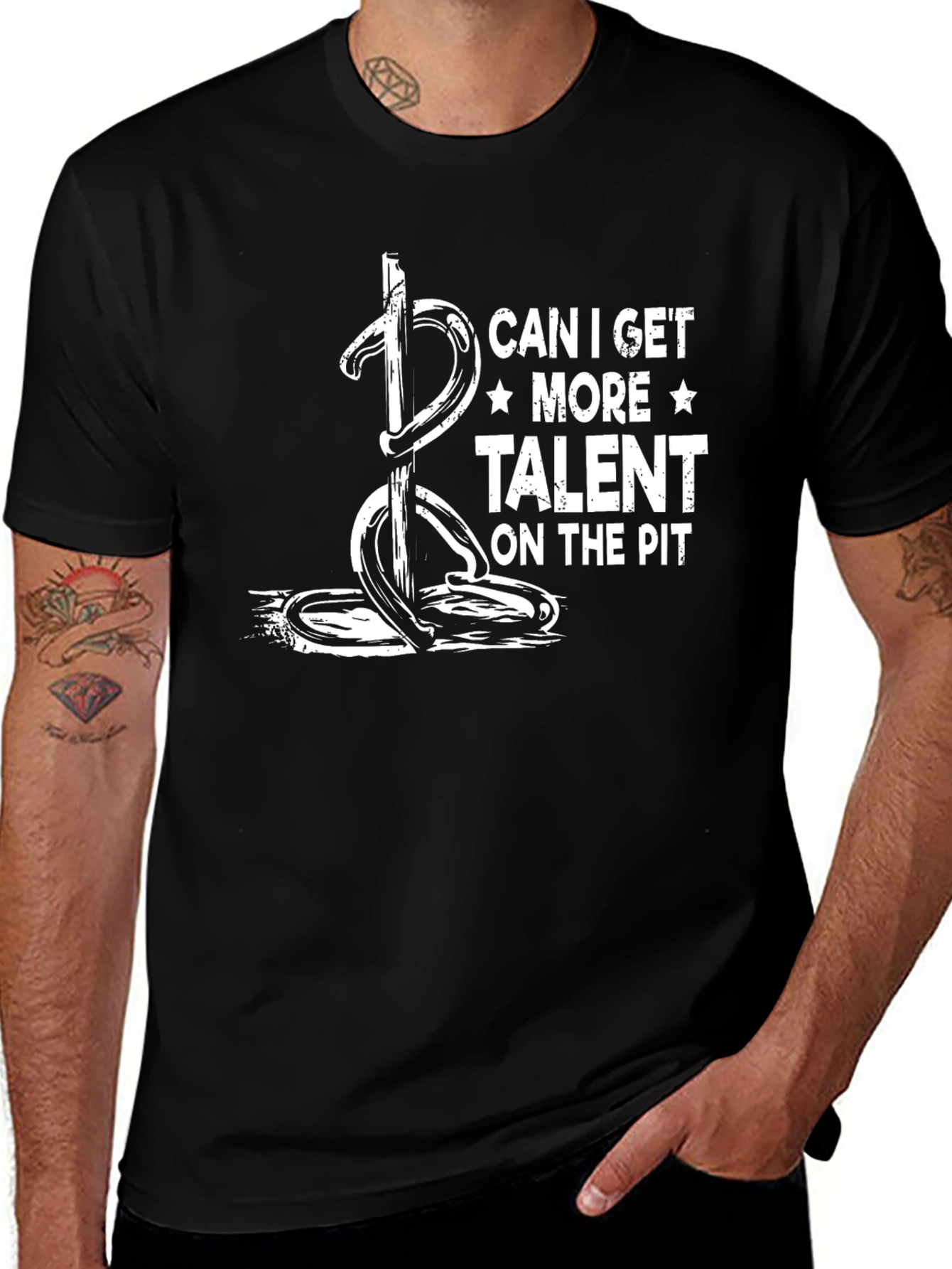 Variant 3 of Funny Horseshoe T-Shirt - More Talent on the Pit