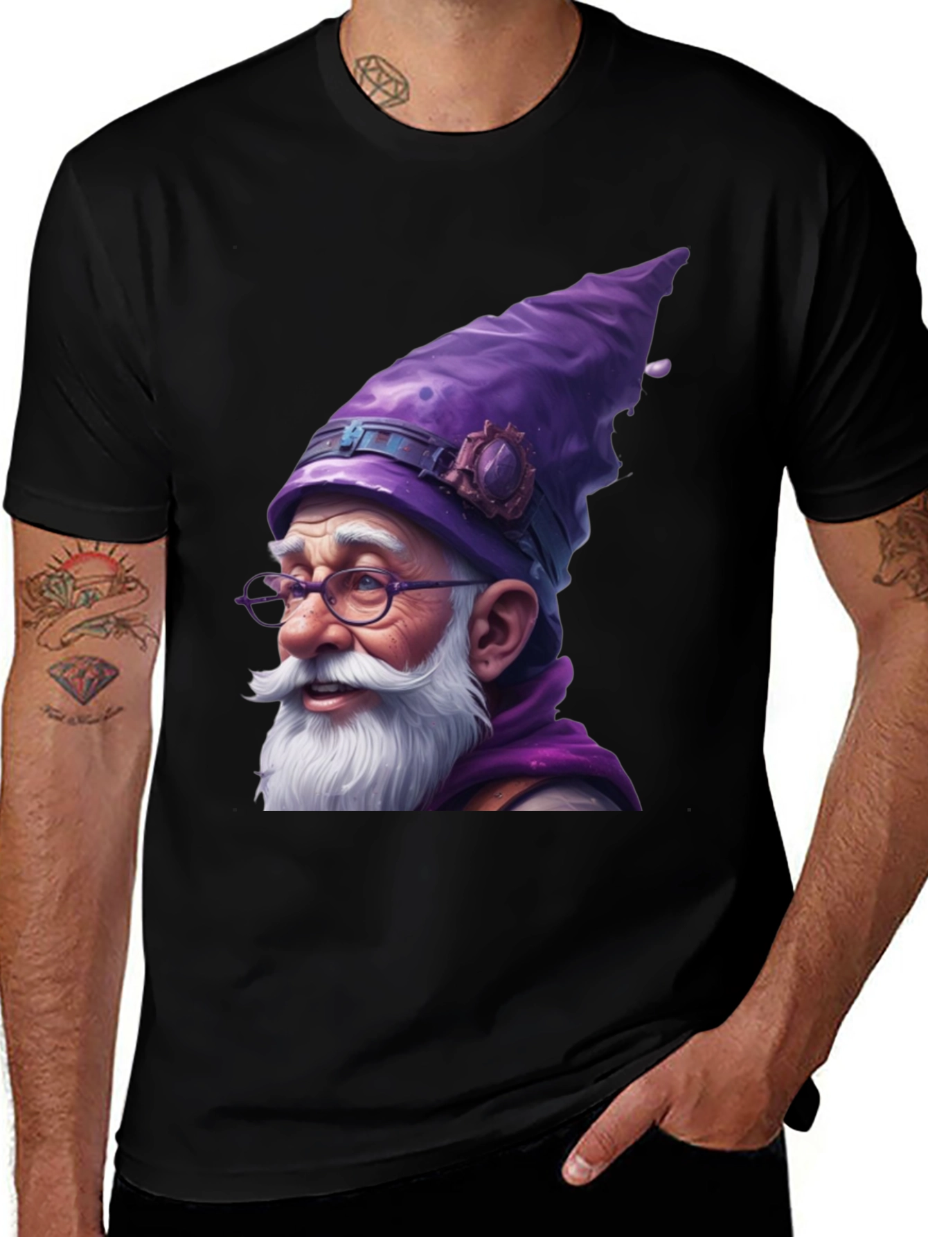 Whimsical Gnome Graphic Tee - Unique Design