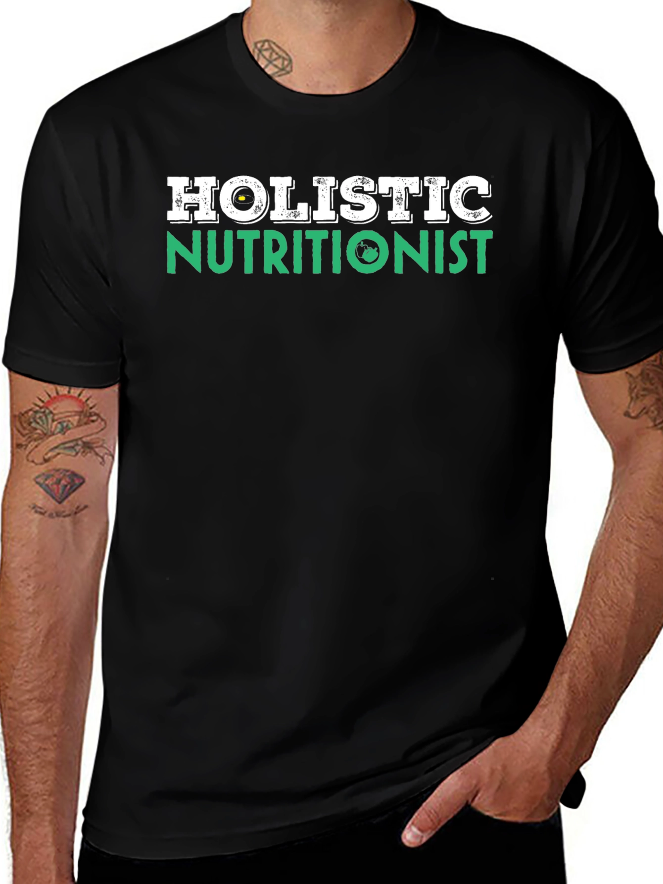 Holistic Nutritionist T-Shirt - Black Cotton Tee