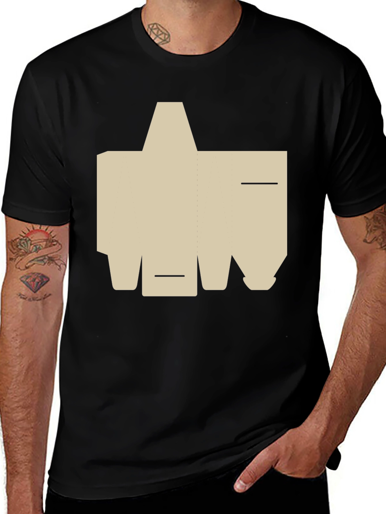 Variant 28 of Abstract Graphic Tee - Unique Black Shirt