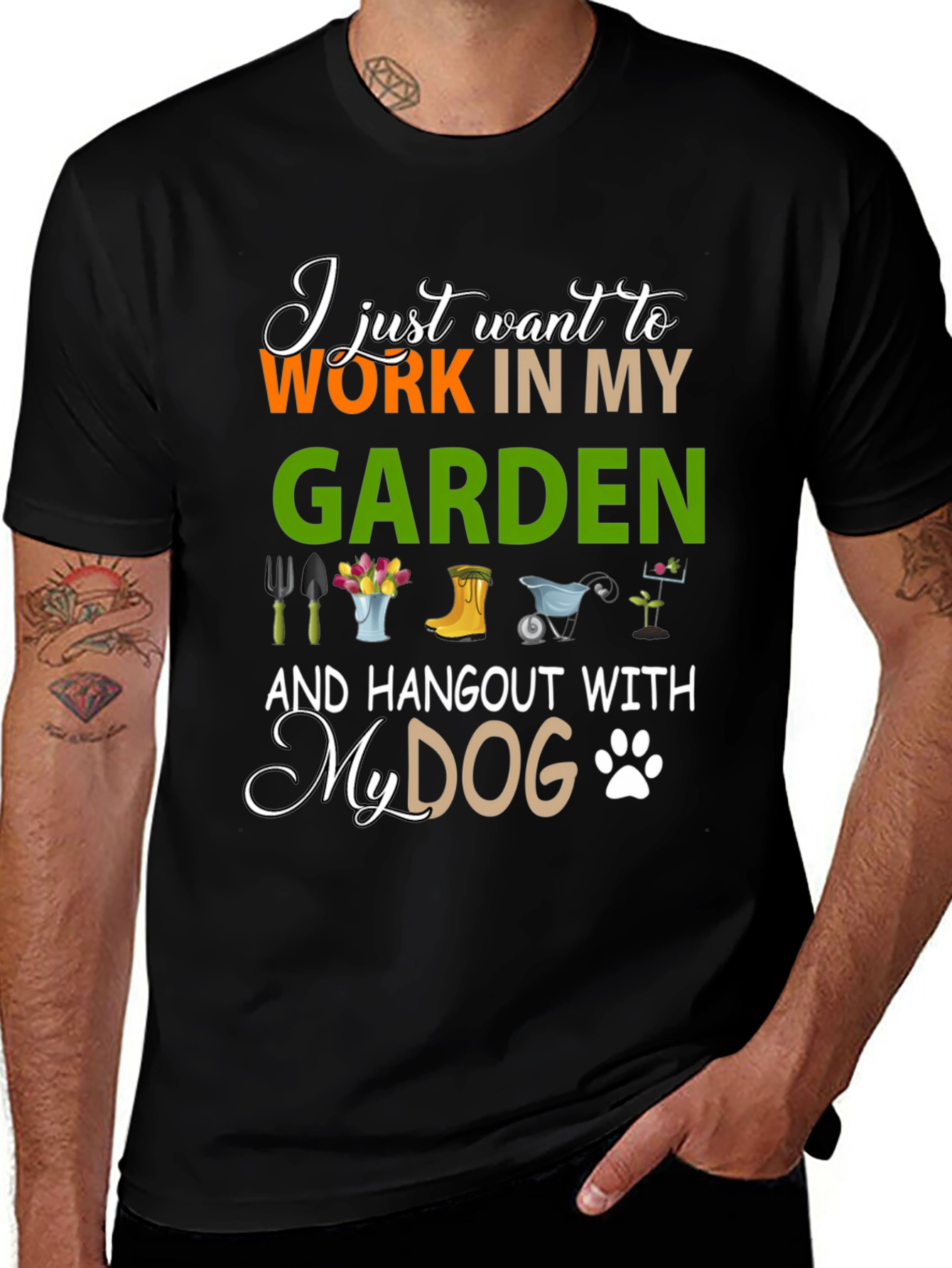 Garden & Dog T-Shirt - Perfect for Gardening Lovers
