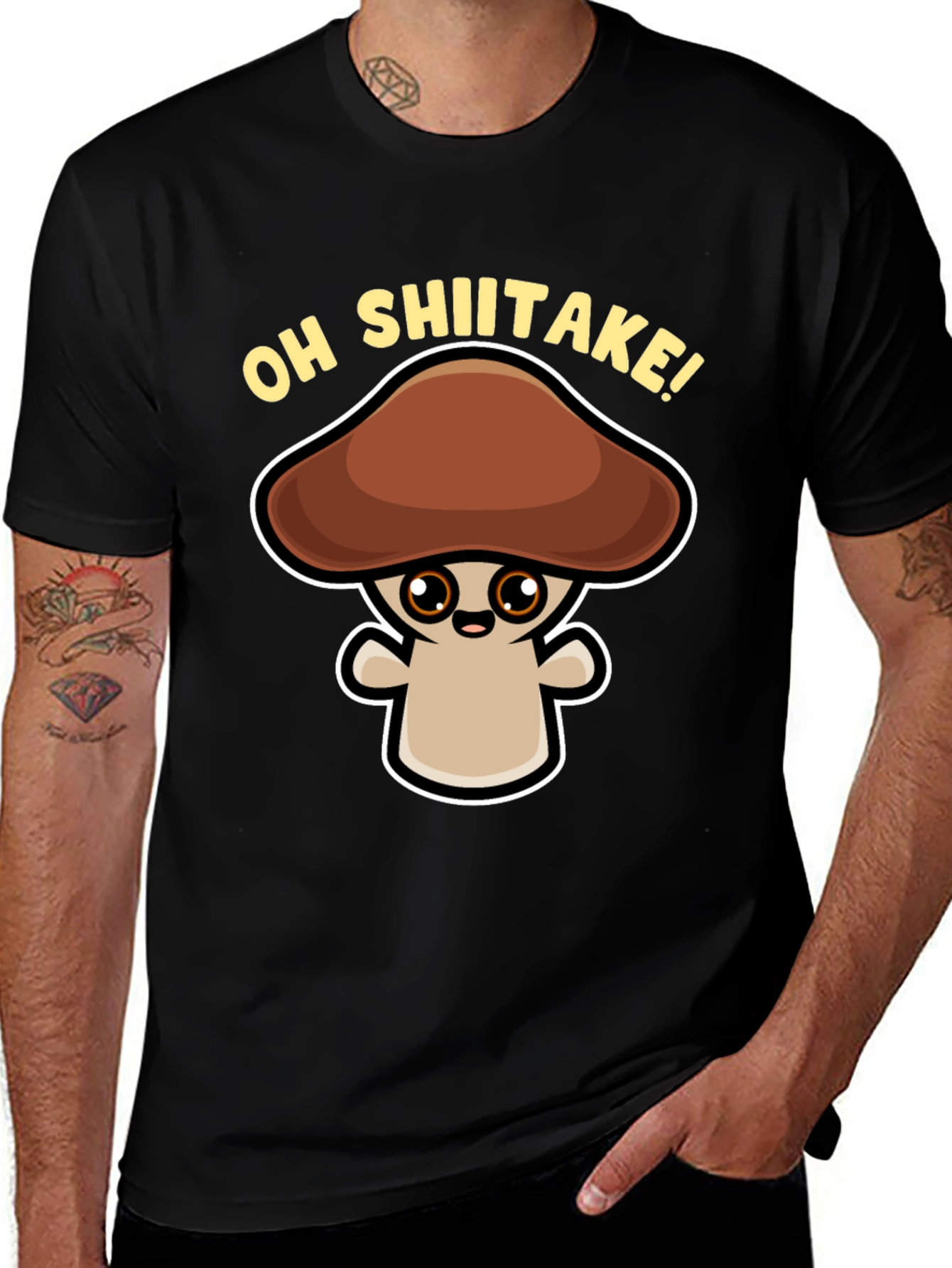 Variant 5 of Oh Shiitake! Funny Mushroom Graphic Tee