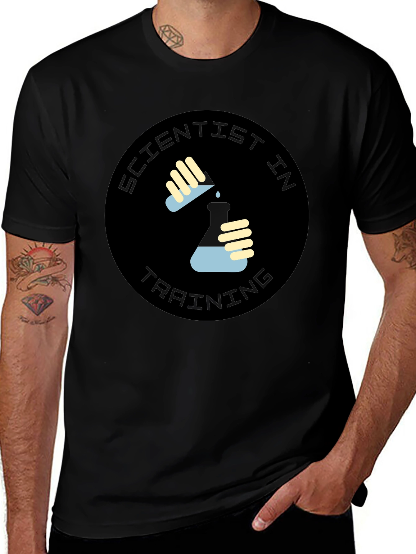 Variant 3 of Scientist in Training Graphic Black T-Shirt