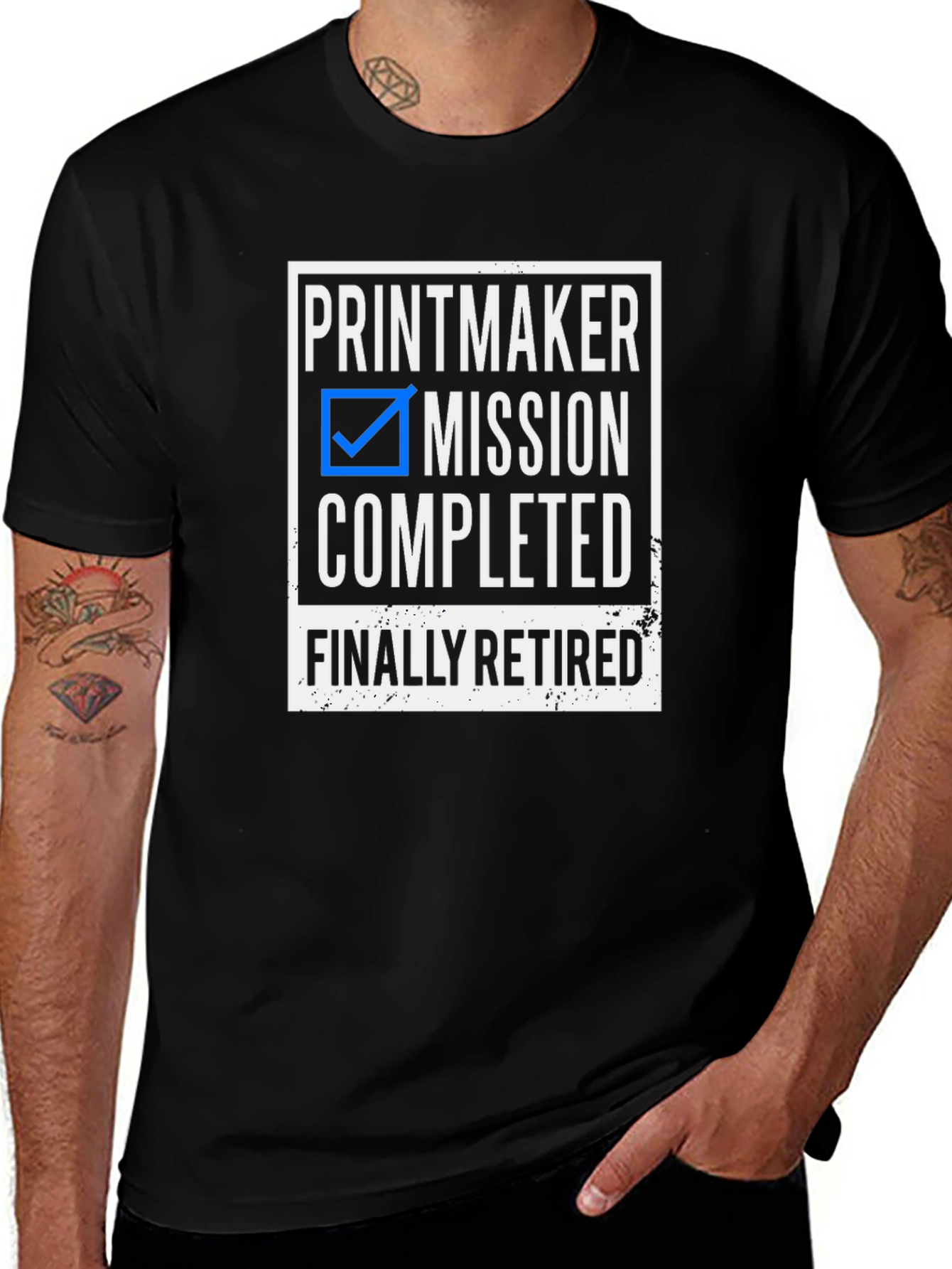 Variant 4 of Printmaker Mission Completed Retired T-Shirt