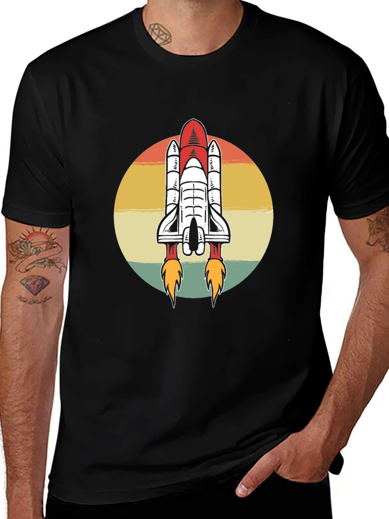 Variant 21 of Retro Space Shuttle T-Shirt - Vintage Rocket Graphic Tee