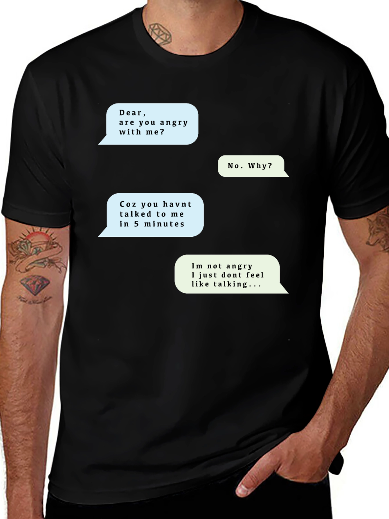 Variant 19 of Funny Text Message T-Shirt