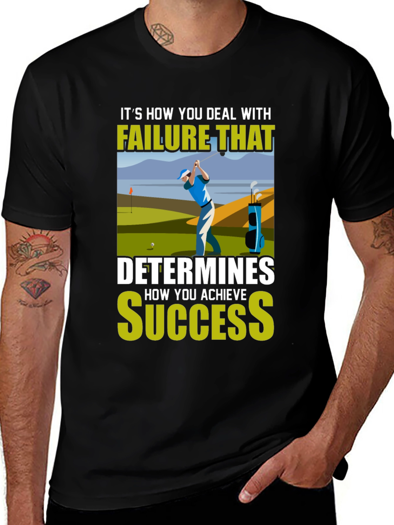 Variant 14 of Golf Failure & Success T-Shirt - Motivational Design