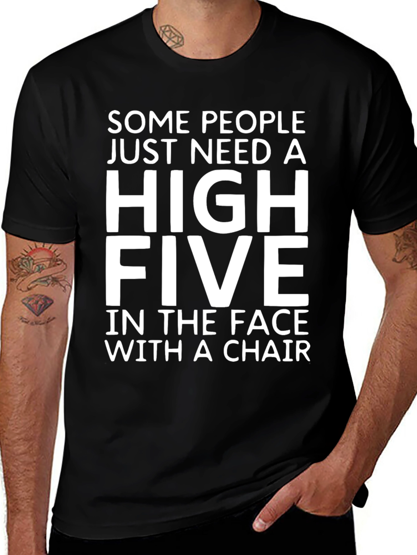Variant 11 of High Five in The Face T-Shirt - Funny Graphic Tee