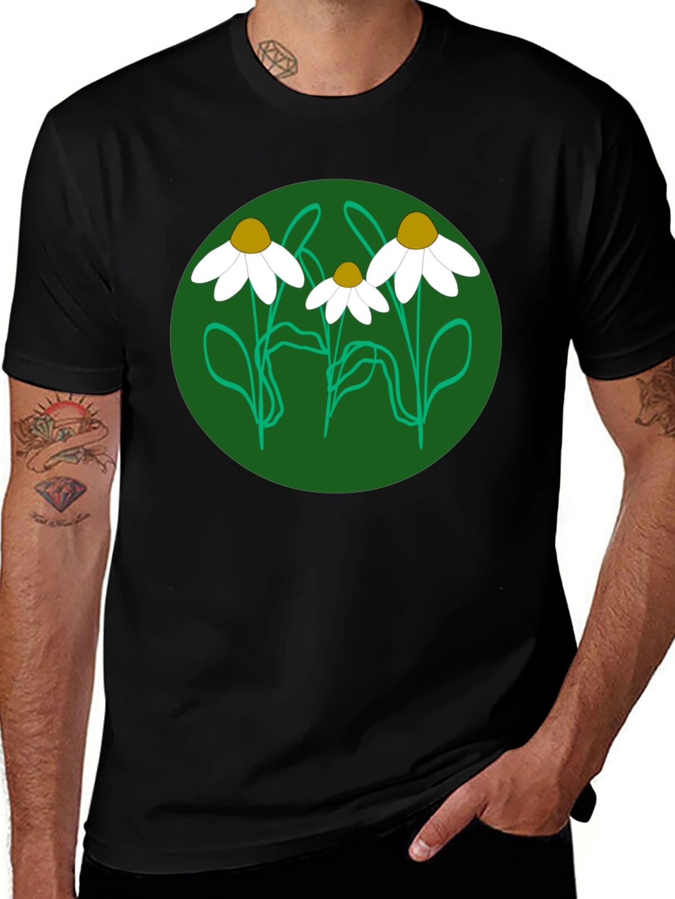 Variant 21 of Daisy Circle Graphic T-Shirt