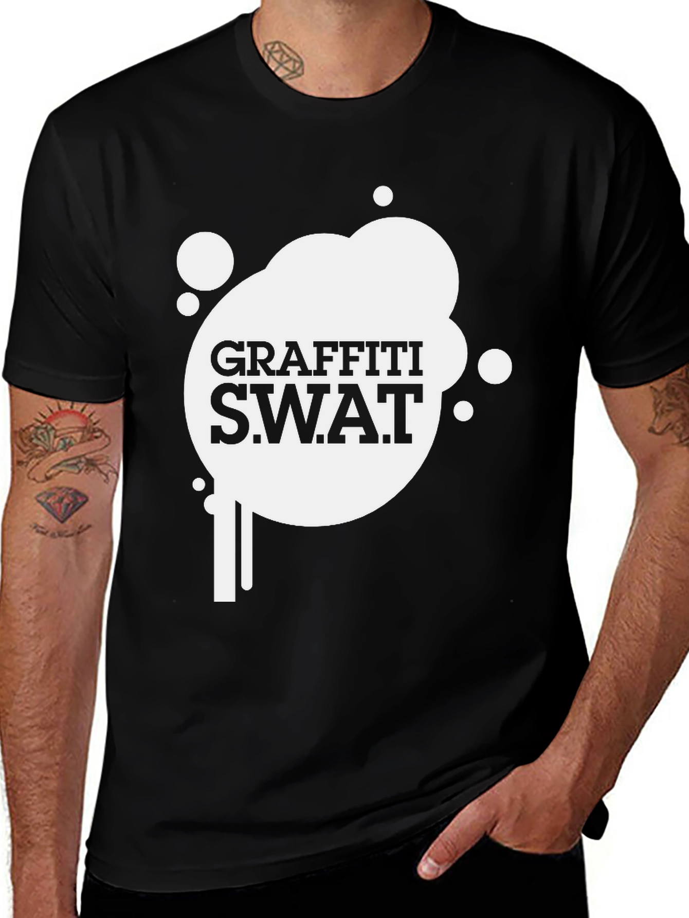 Black Graffiti S.W.A.T. Black Tee main image