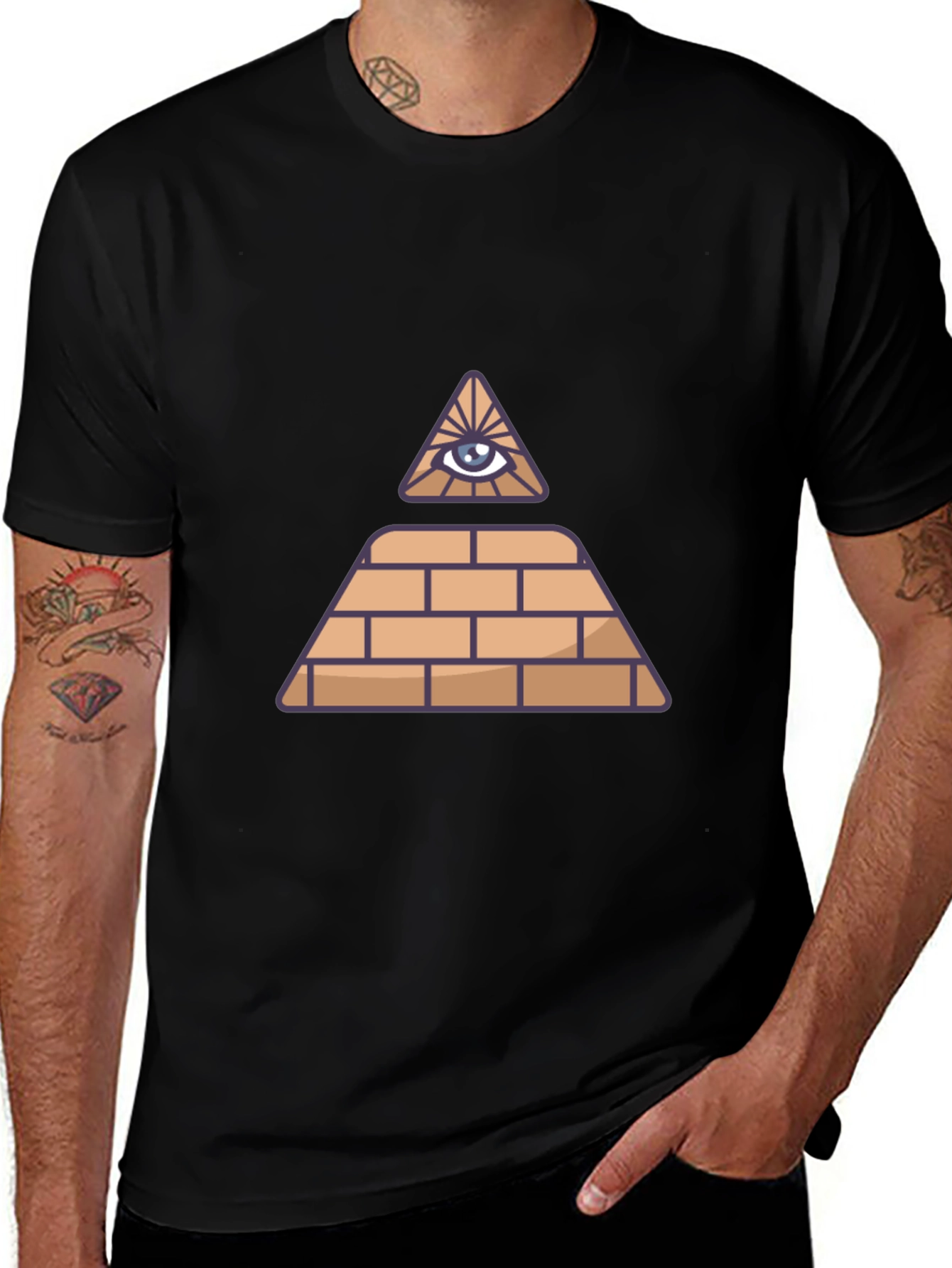 Illuminati Pyramid Eye Graphic T-Shirt