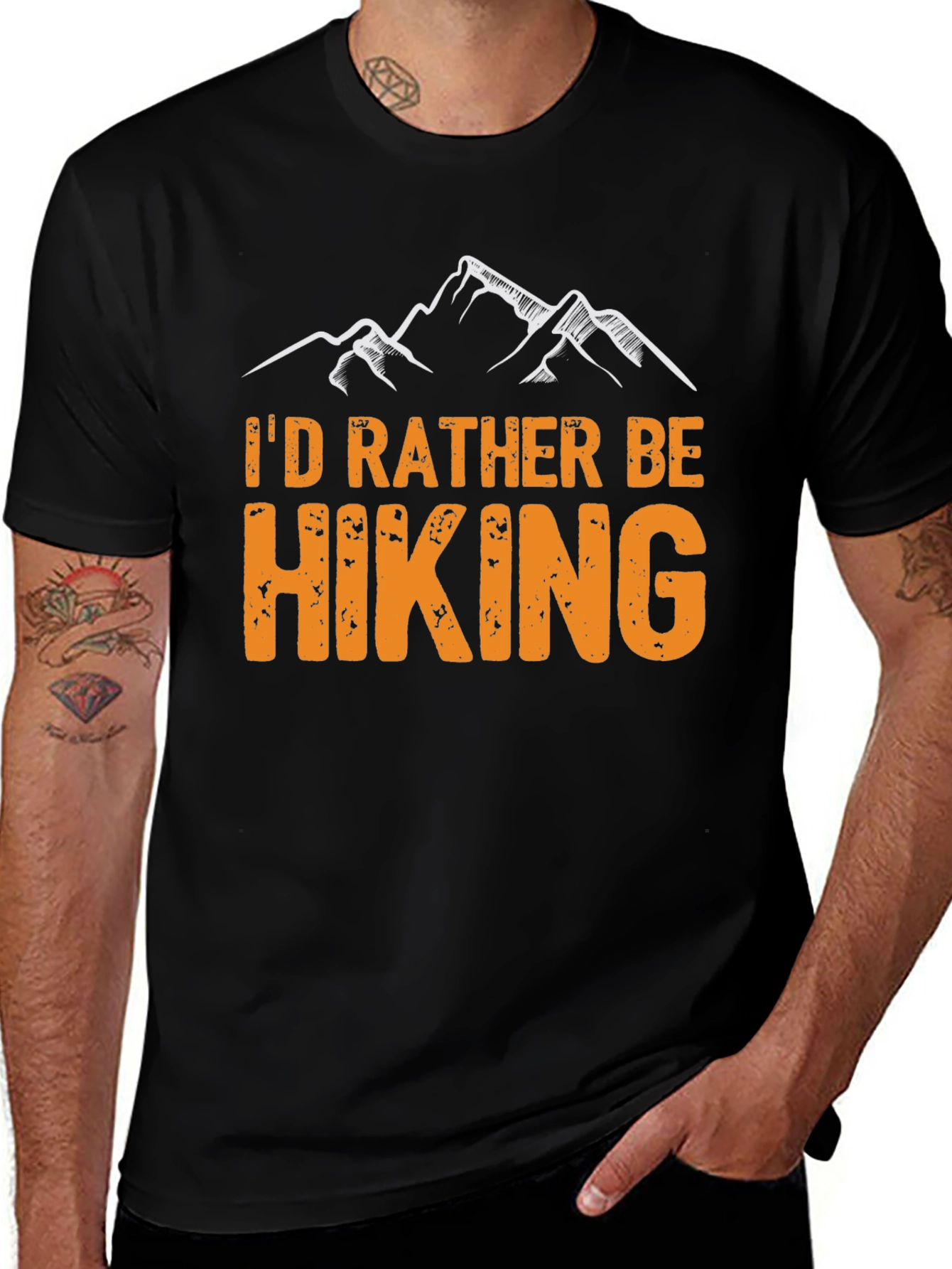 Variant 12 of Hiking Graphic T-Shirt - I'd Rather Be Hiking!