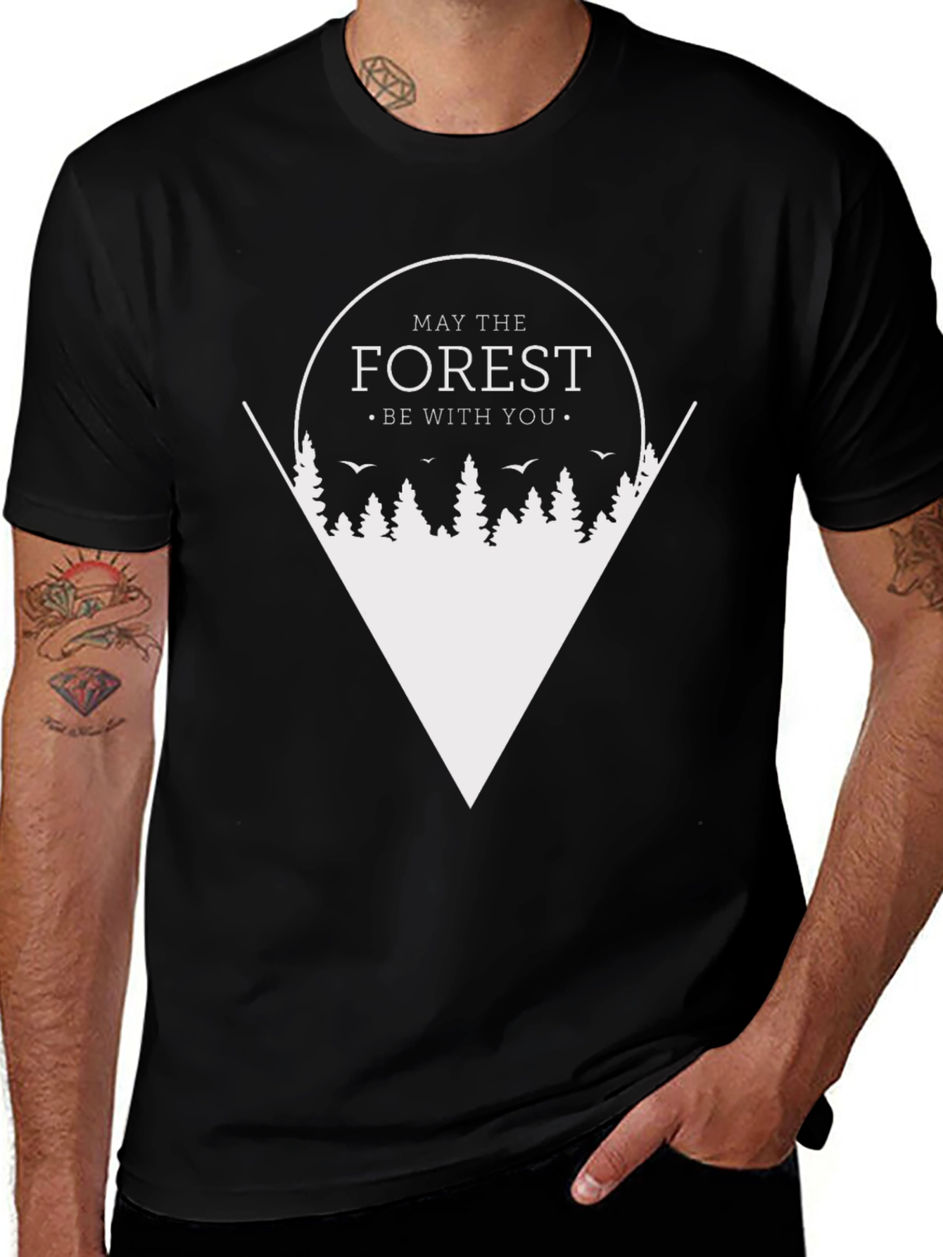 Variant 24 of Forest Graphic Tee - May the Forest Be With You T-Shirt