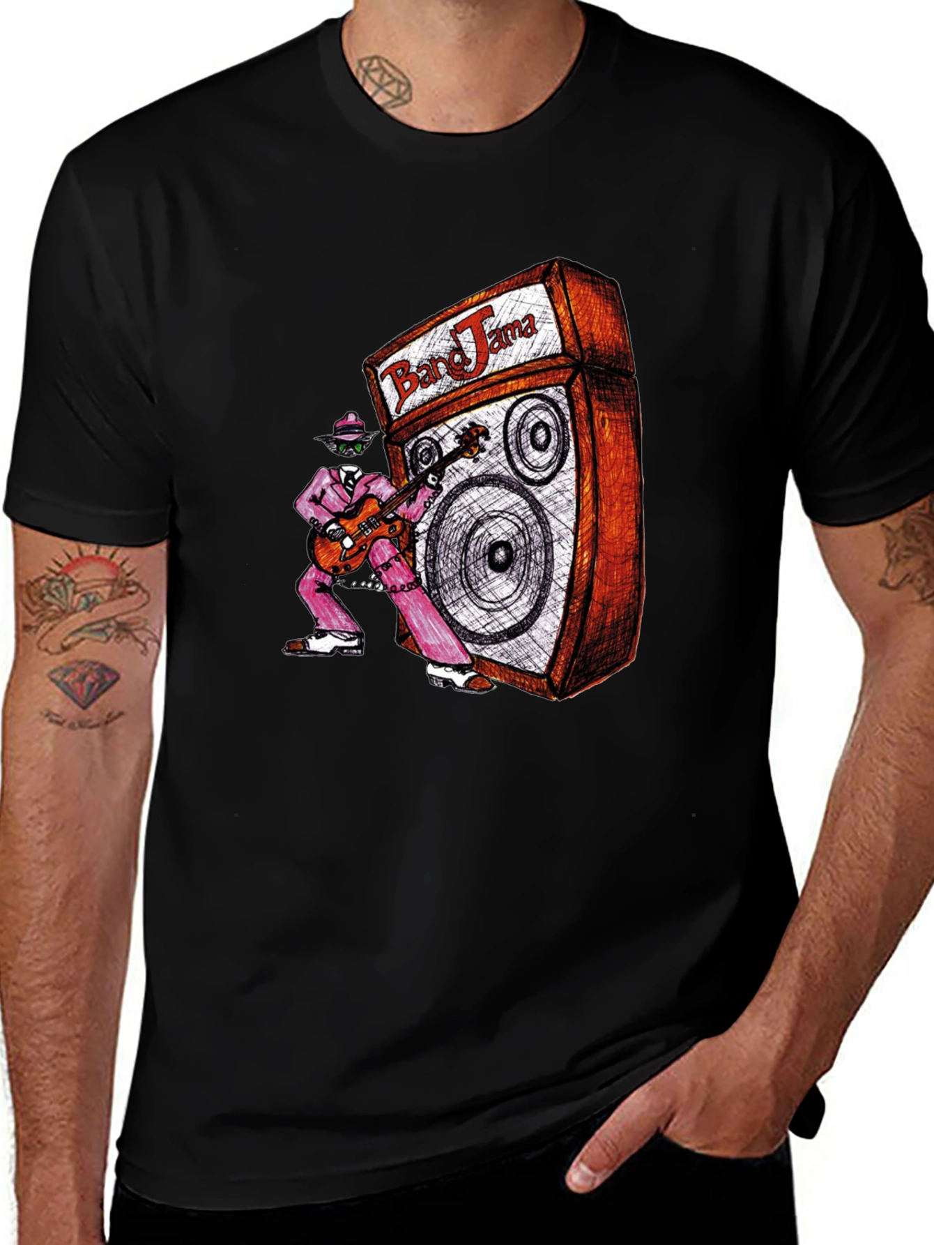 Variant 4 of Band Jams Graphic Tee - Classic Rock Style