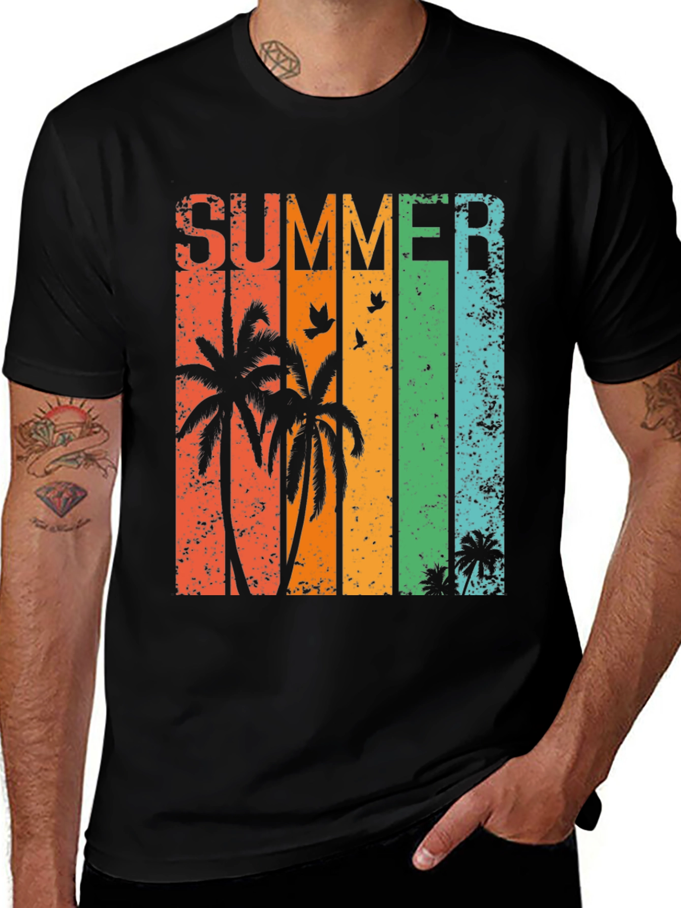 Variant 14 of Summer Palm Tree Graphic T-Shirt