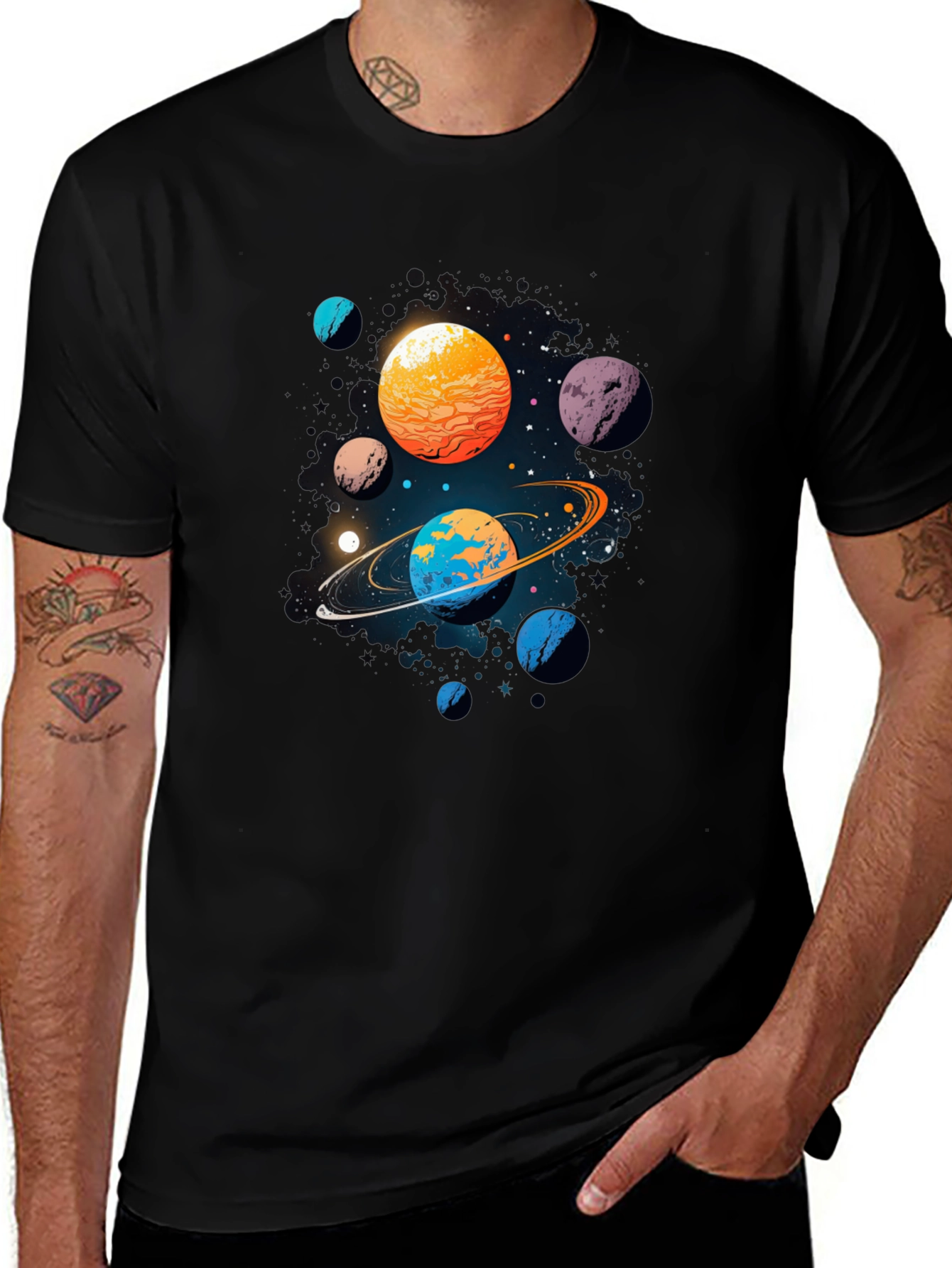 Galaxy Planets Graphic Tee