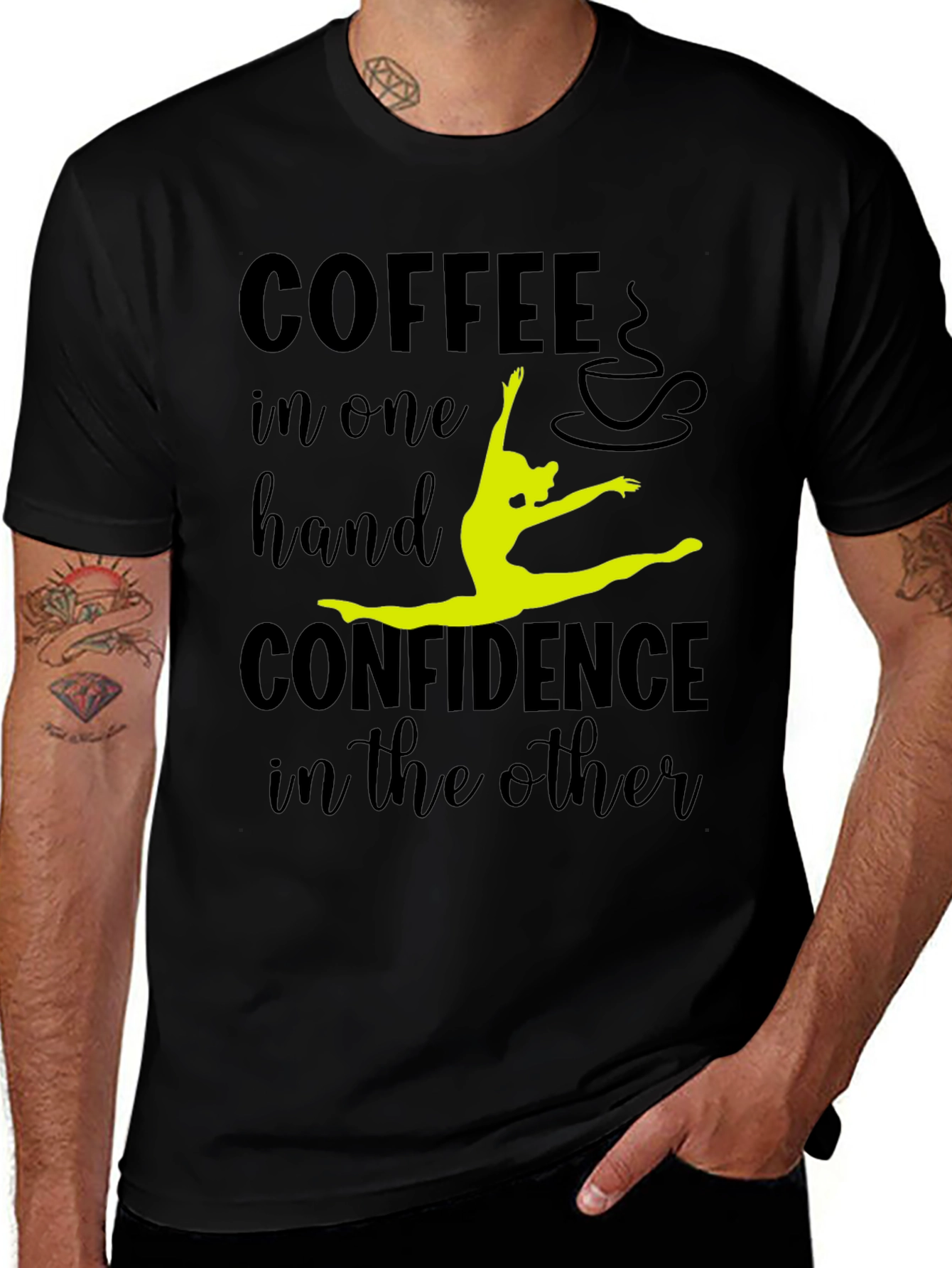 Black Coffee & Confidence Graphic Tee - Black main image