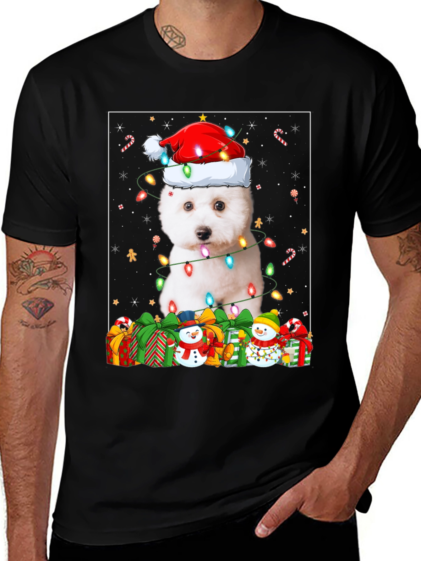 Festive Dog Christmas T-Shirt