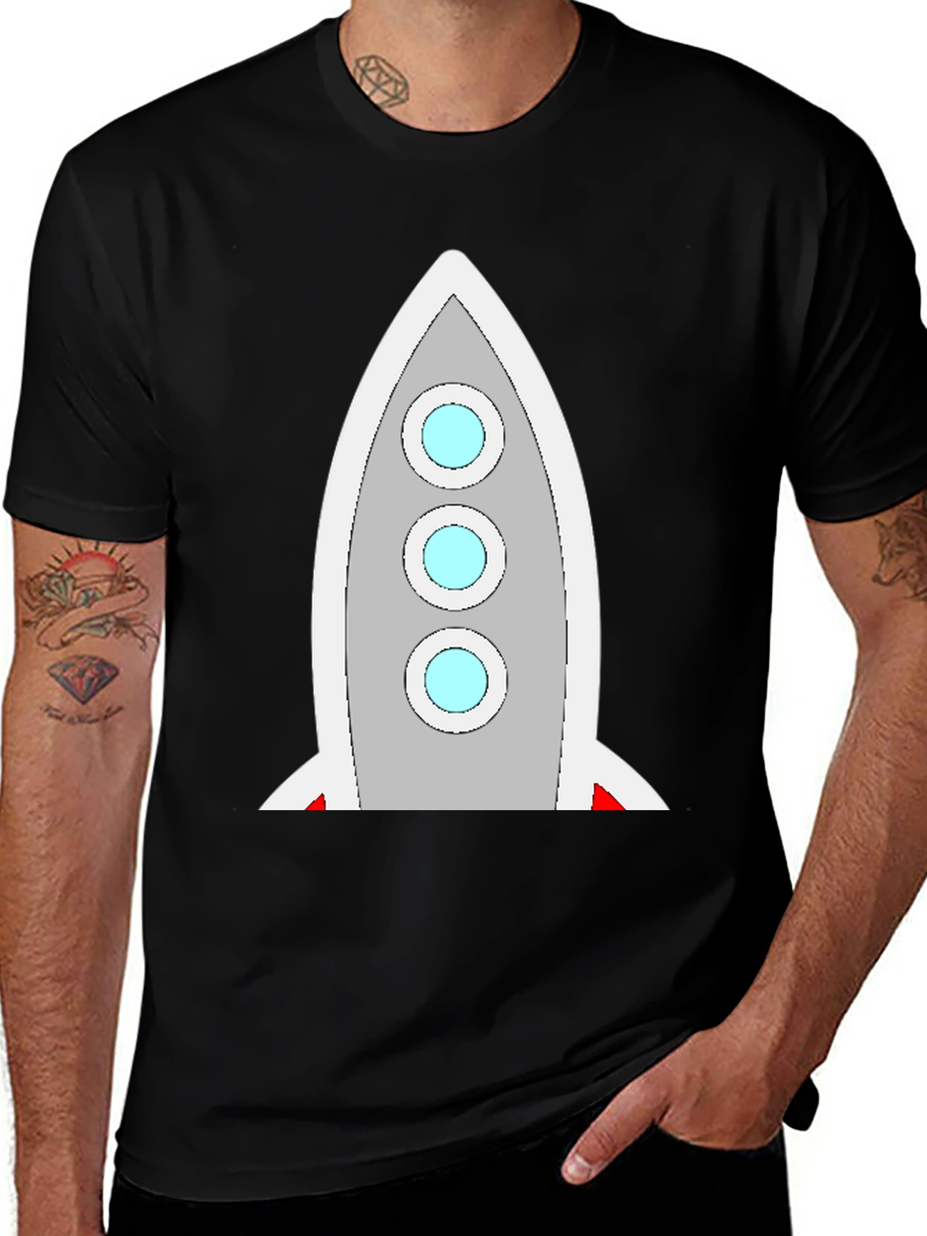 Variant 15 of Rocket Graphic Tee - Space Exploration Style!