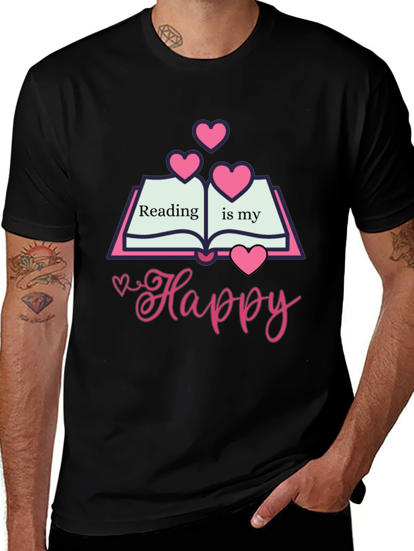 Variant 24 of Reading is My Happy T-Shirt