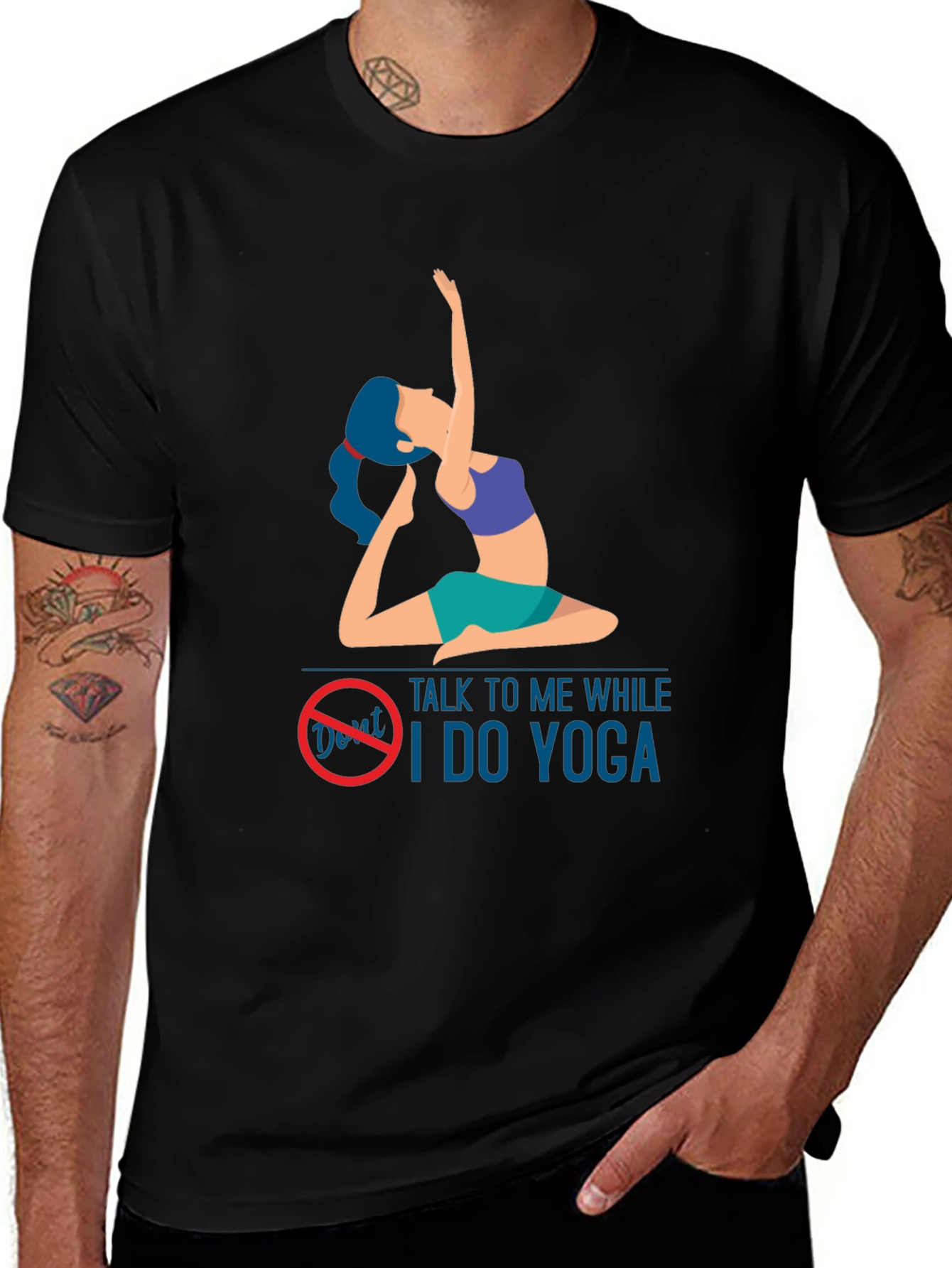 Variant 16 of Yoga Lover T-Shirt: Don't Talk to Me While I Do Yoga