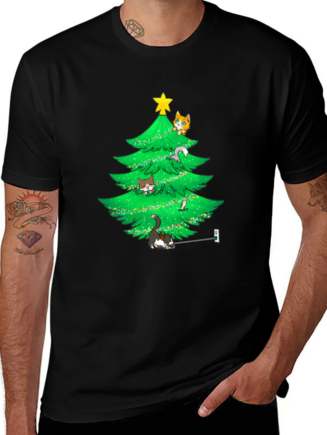 Cat Christmas Tree T-Shirt