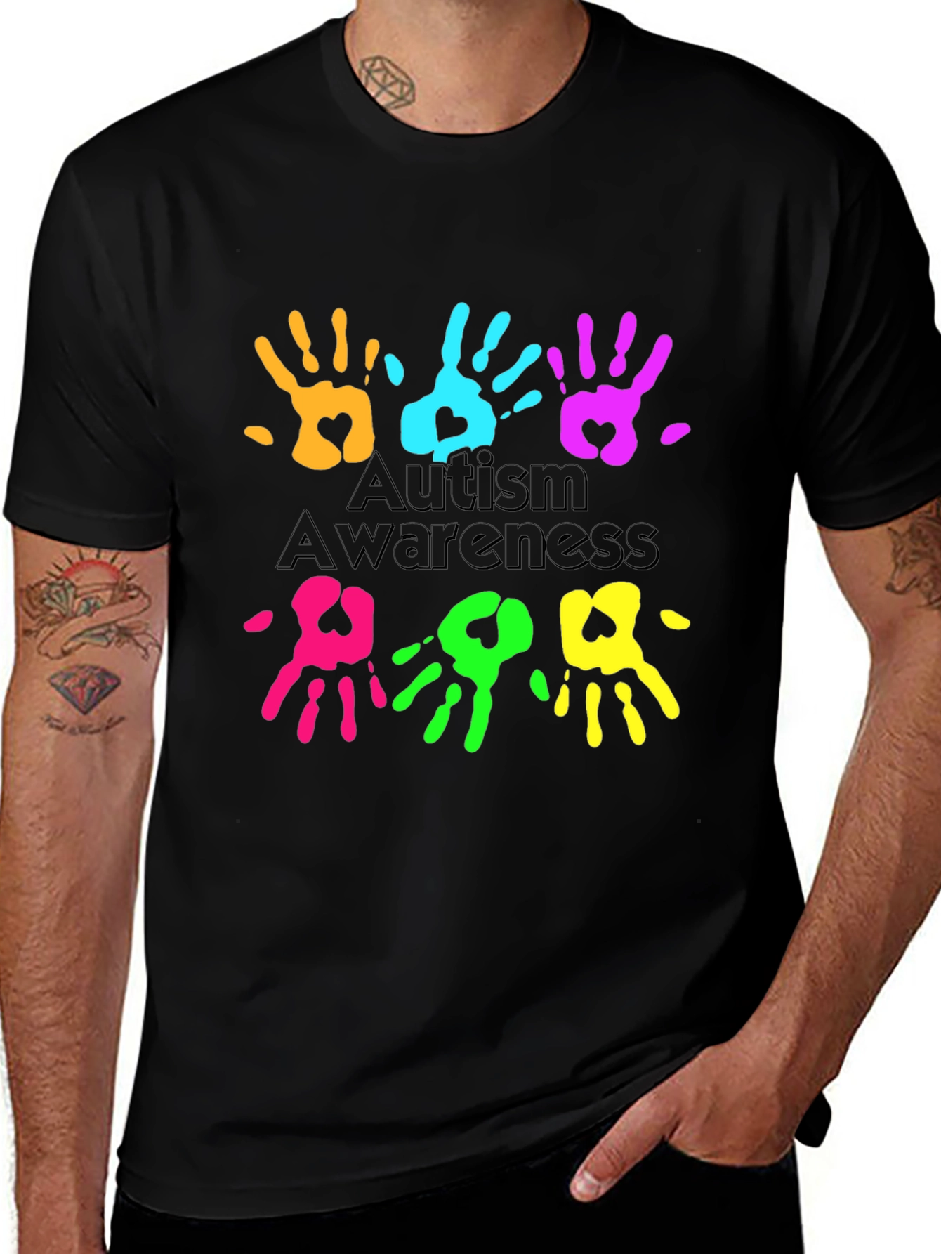 Autism Awareness Heart Hands T-Shirt