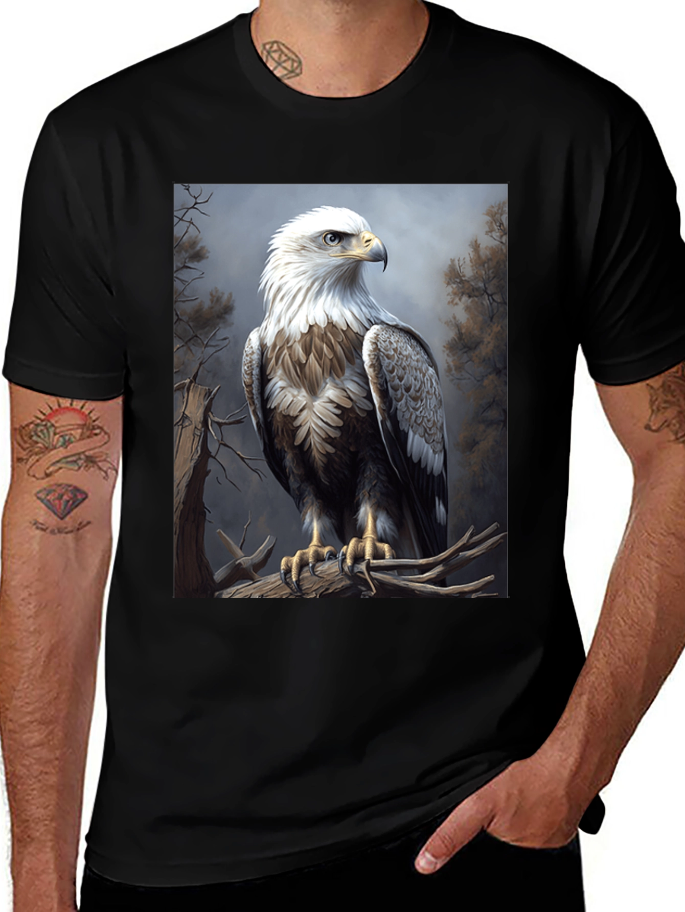Variant 24 of Eagle Graphic Tee - Majestic Bird Print