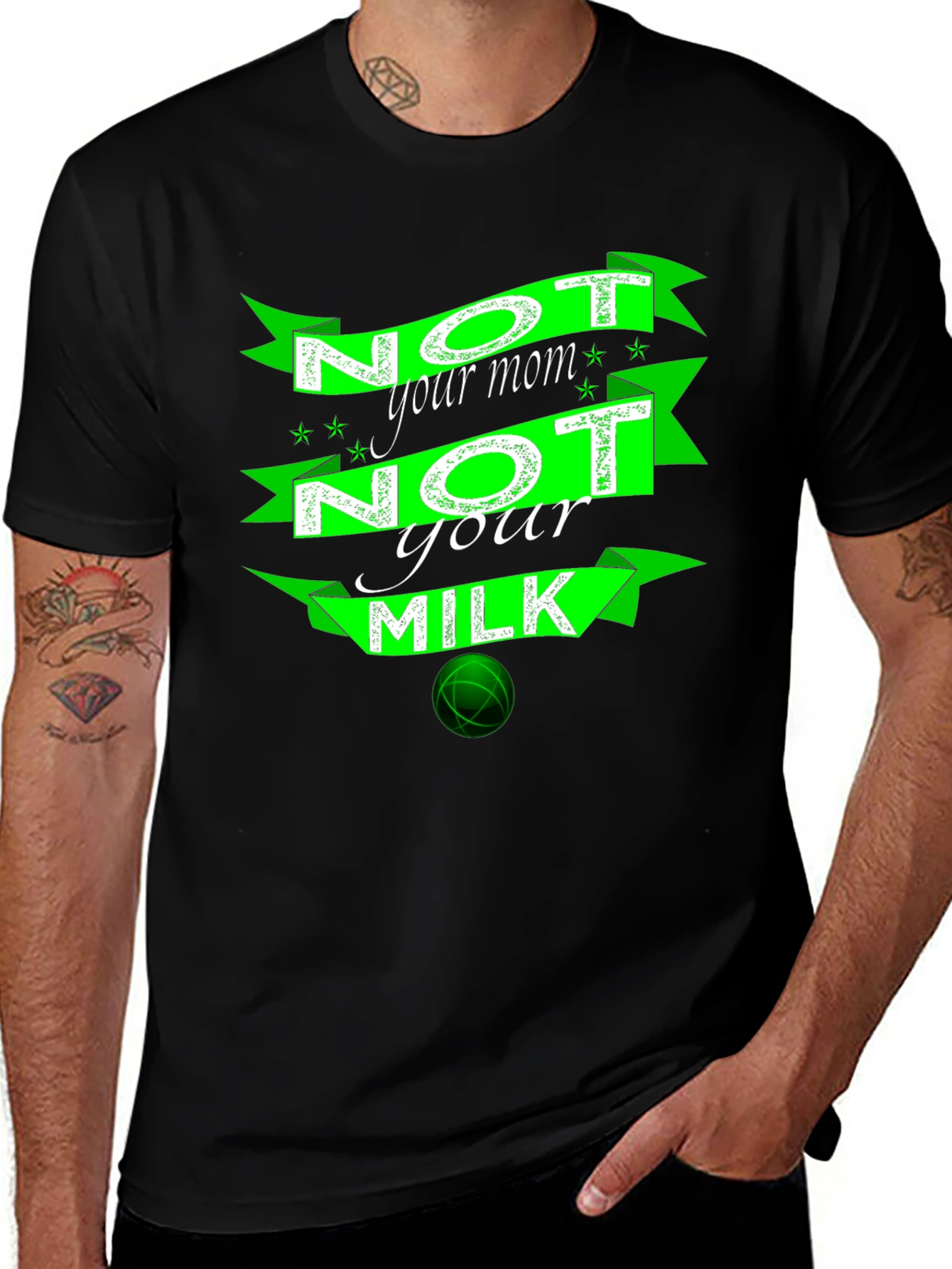 Variant 15 of Not Your Mom, Not Your Milk T-Shirt Vegan Slogan Tee