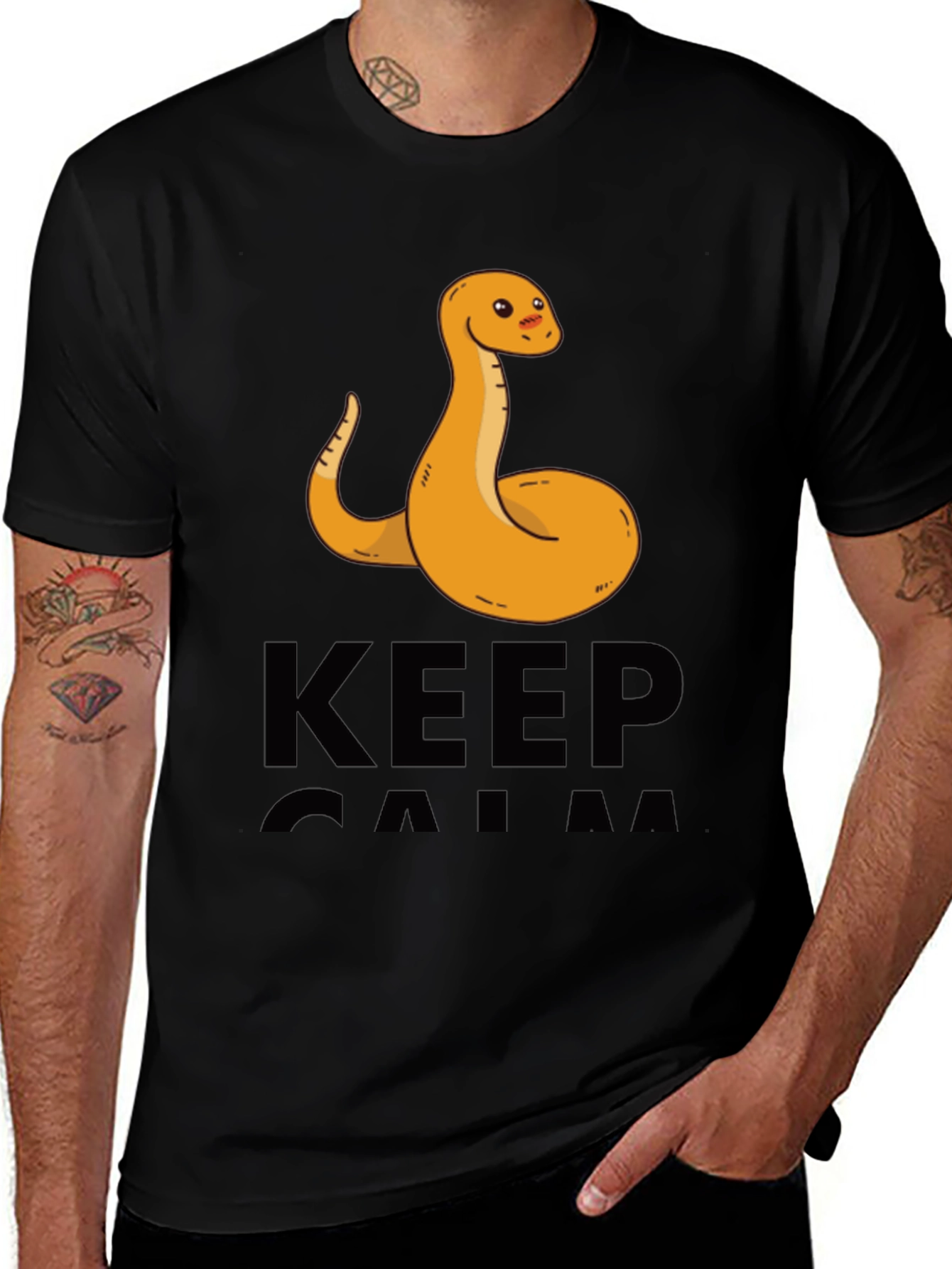 Variant 17 of Funny Snake Keep Calm Graphic T-Shirt