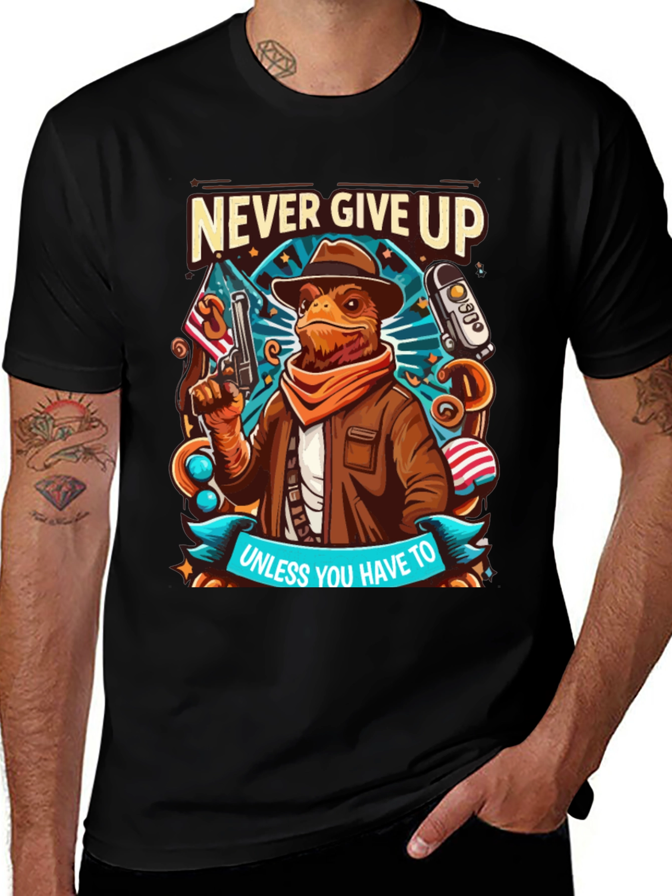 Never Give Up Unless T-Shirt