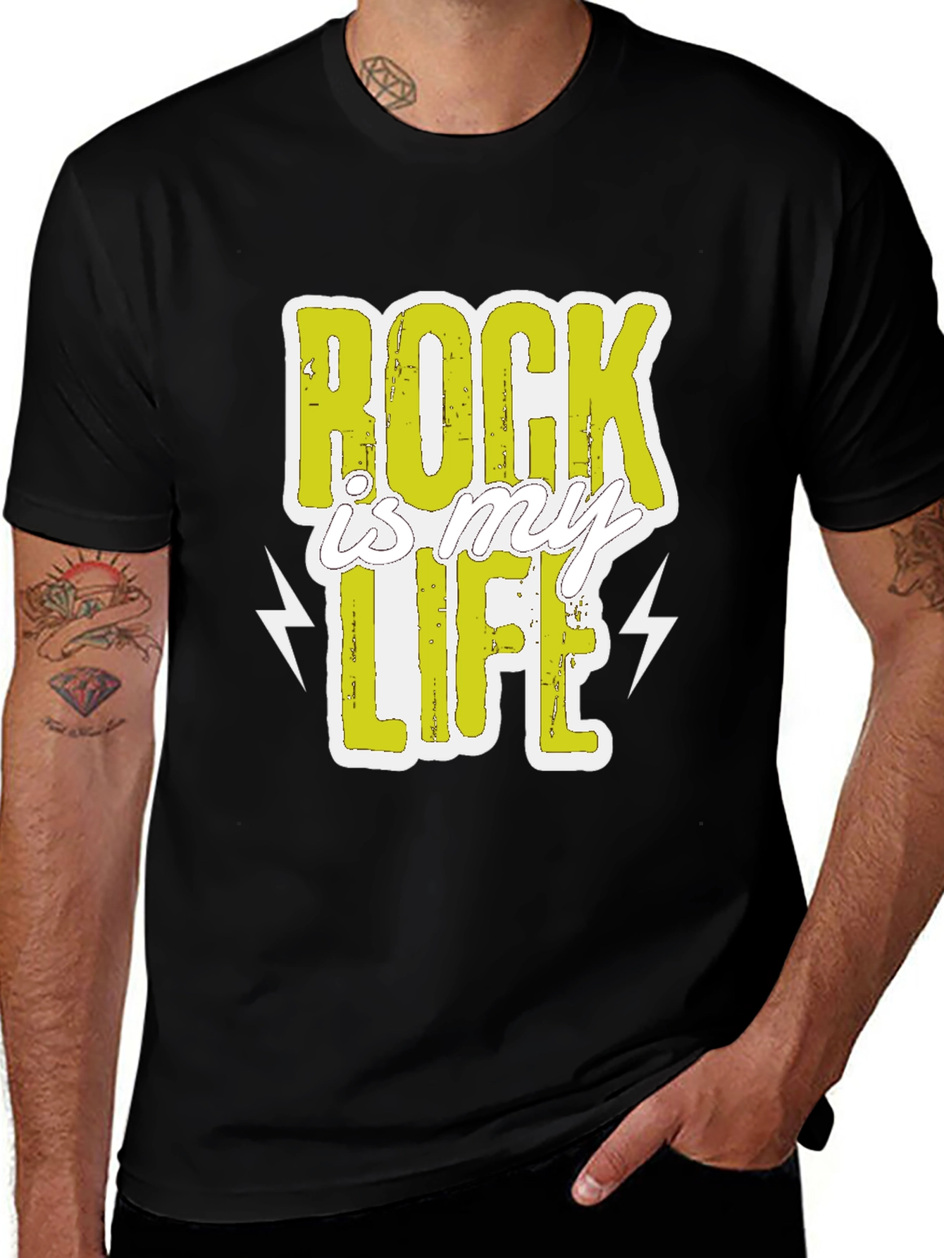 Rock is My Life Black T-Shirt